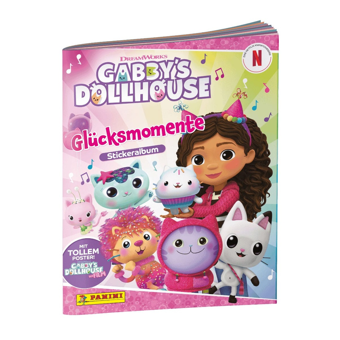 Gabby's Dollhouse Happy Moments Sticker Collection Album *German Version*