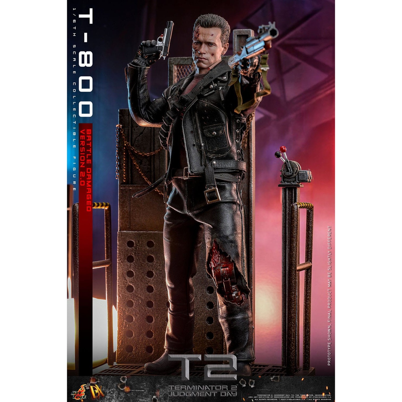 Terminator 2 Movie Masterpiece Action Figure 1/6 T-800 Battle Damaged ...