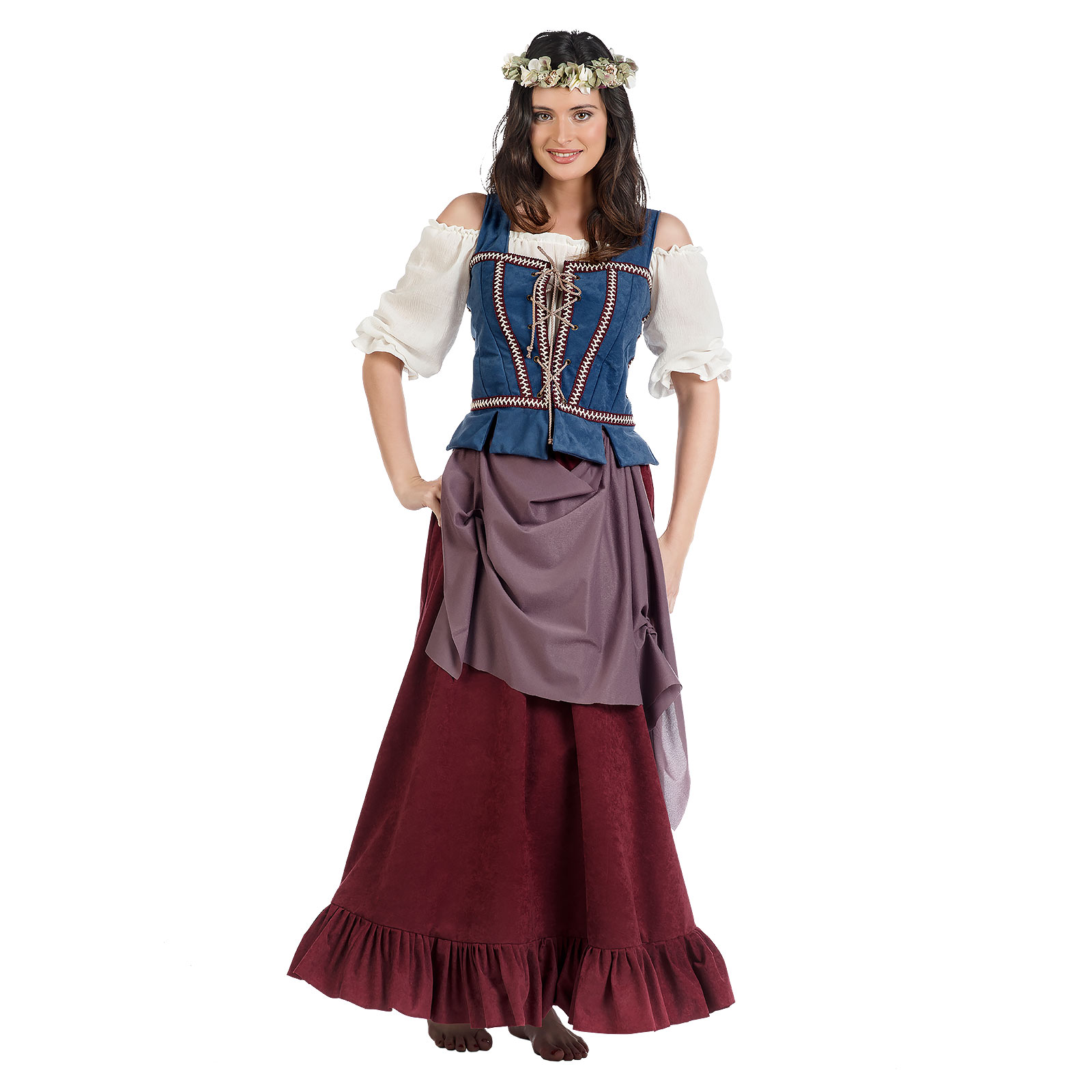 Costume de servante médiévale pour femmes