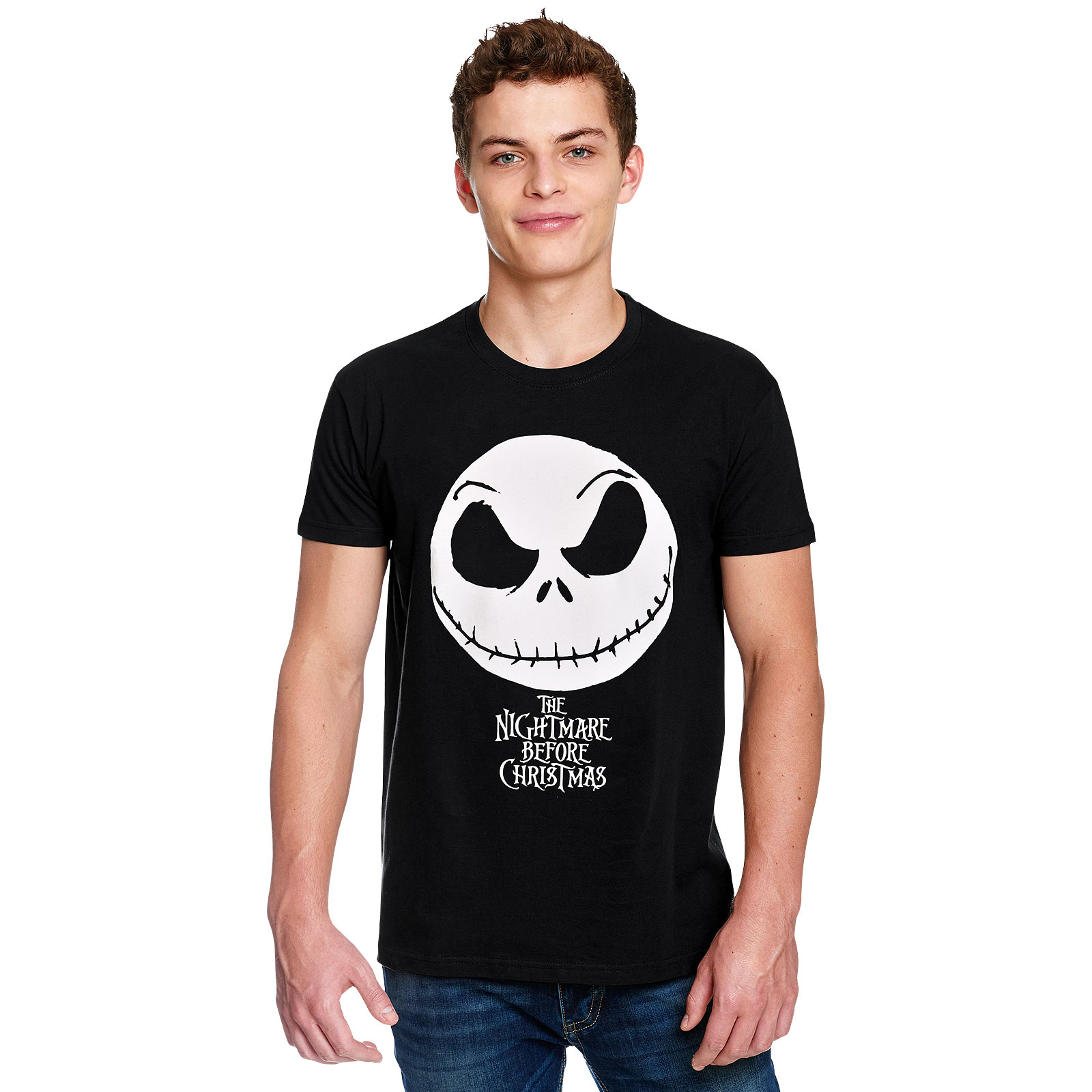 Nightmare Before Christmas - Jack Face T-Shirt schwarz