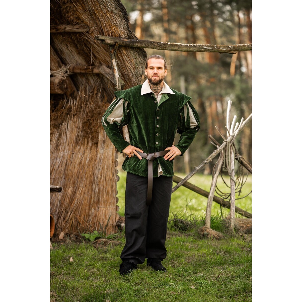 Medieval Landsknecht Jacket Brandolf with Slashed Sleeves
