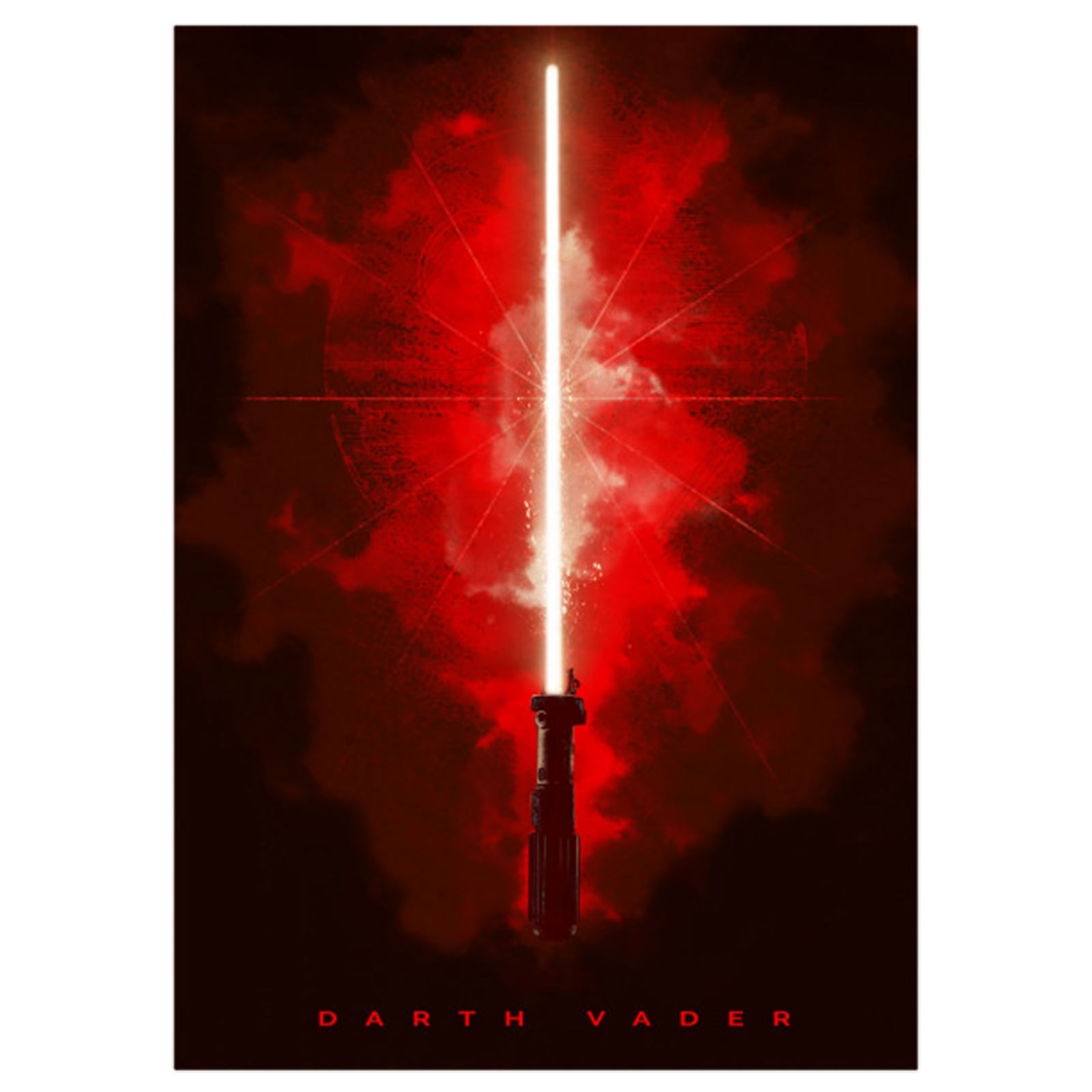 Star Wars - Poster métallique du sabre laser de Dark Vador