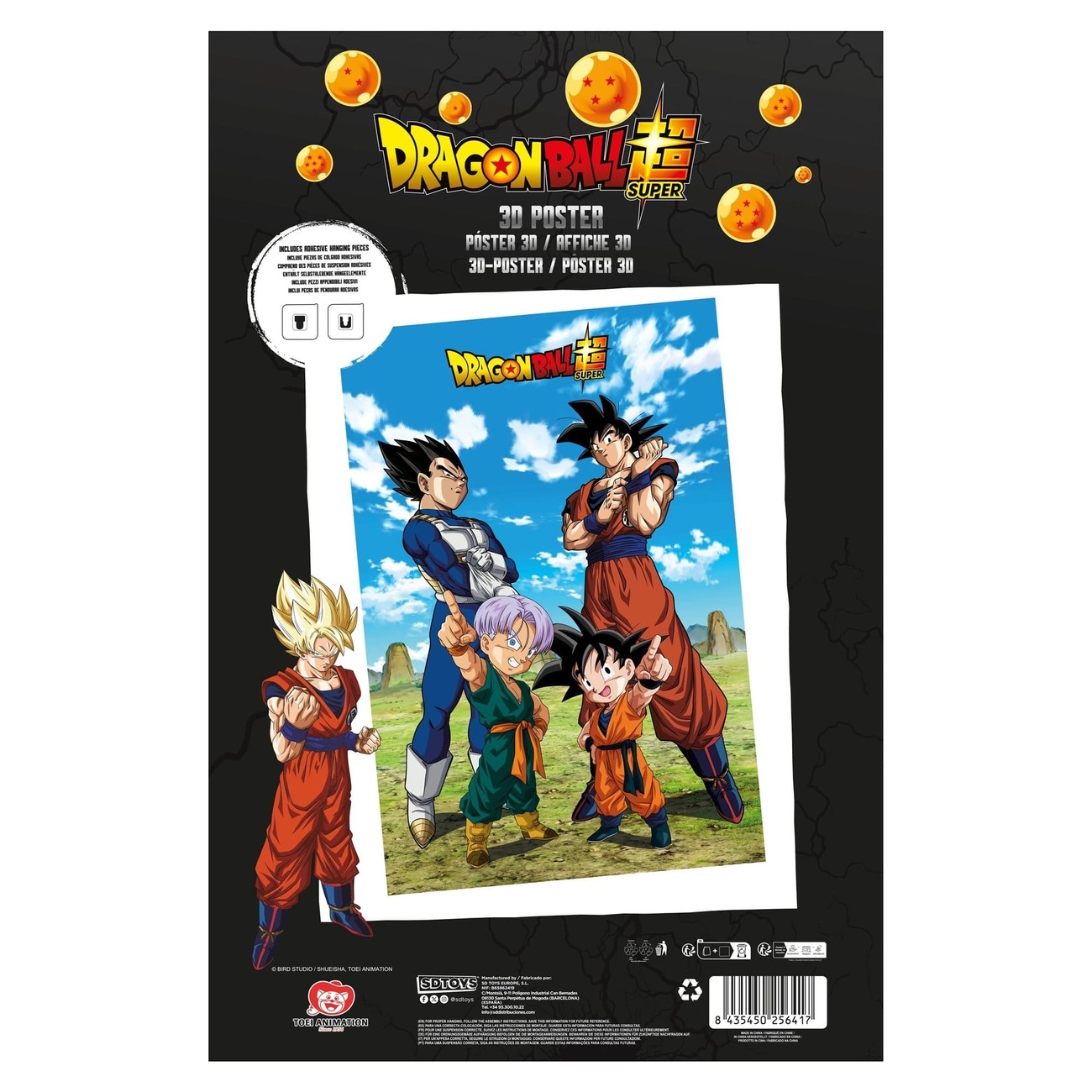 Dragon Ball Super 3D Poster Battle of Gods Goku Vegeta Family 38 x 58 cm