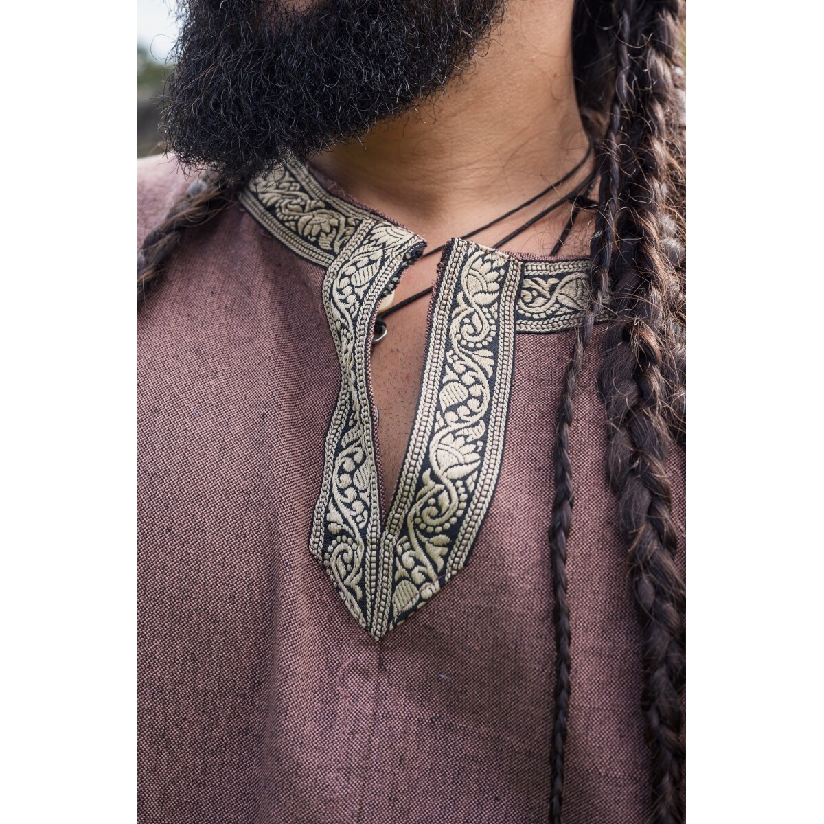 Medieval Short-Sleeve Tunic Richard chestnut