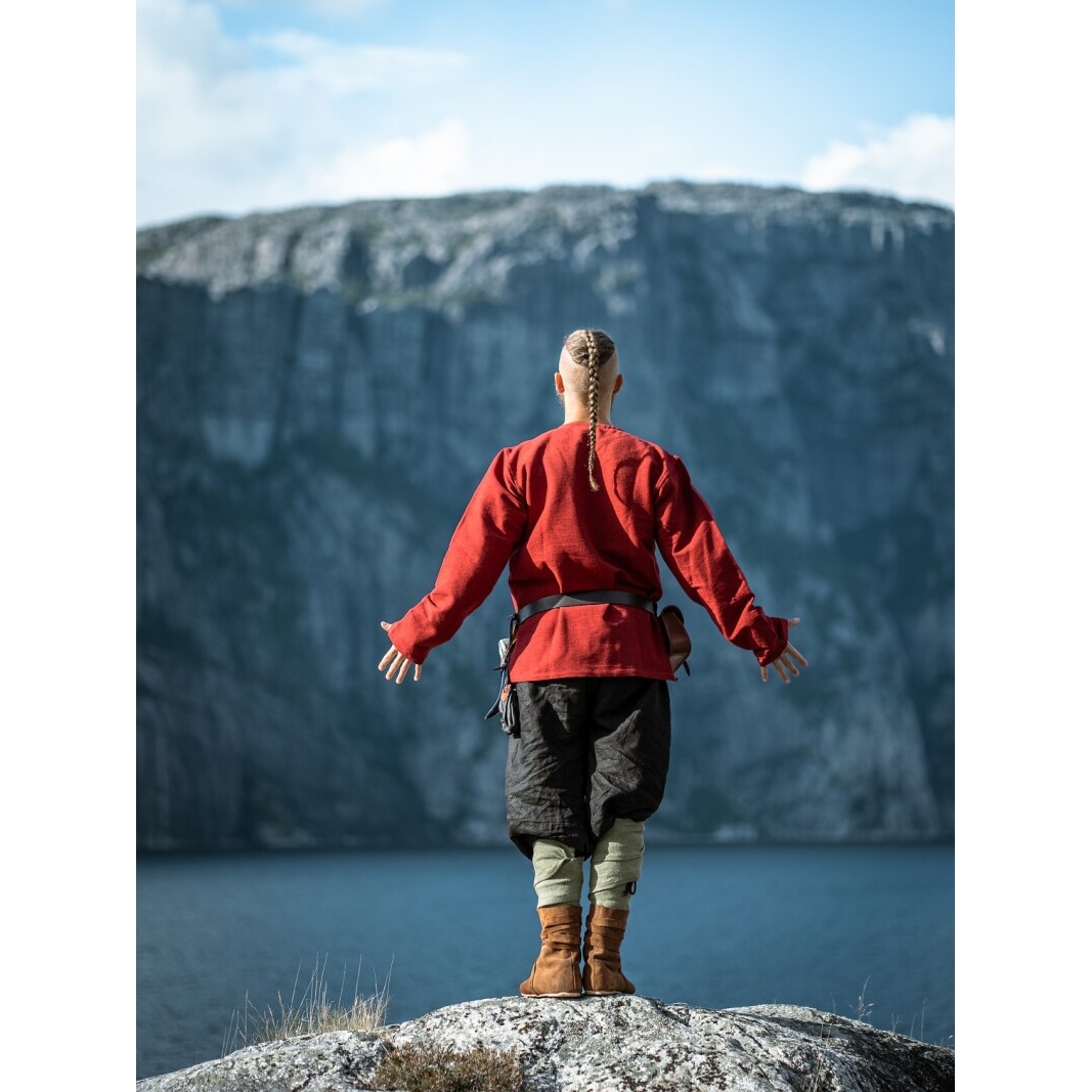 Tunique viking médiévale Ivar rouge