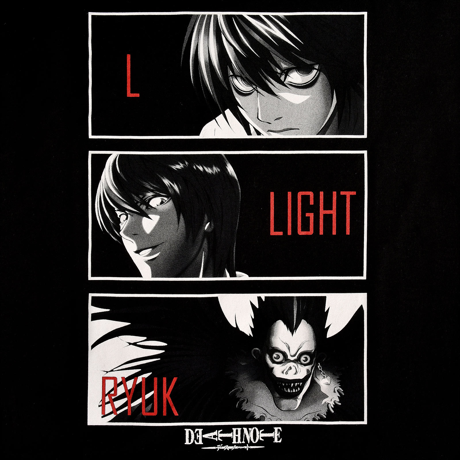 Death Note - T-Shirt personnages noir