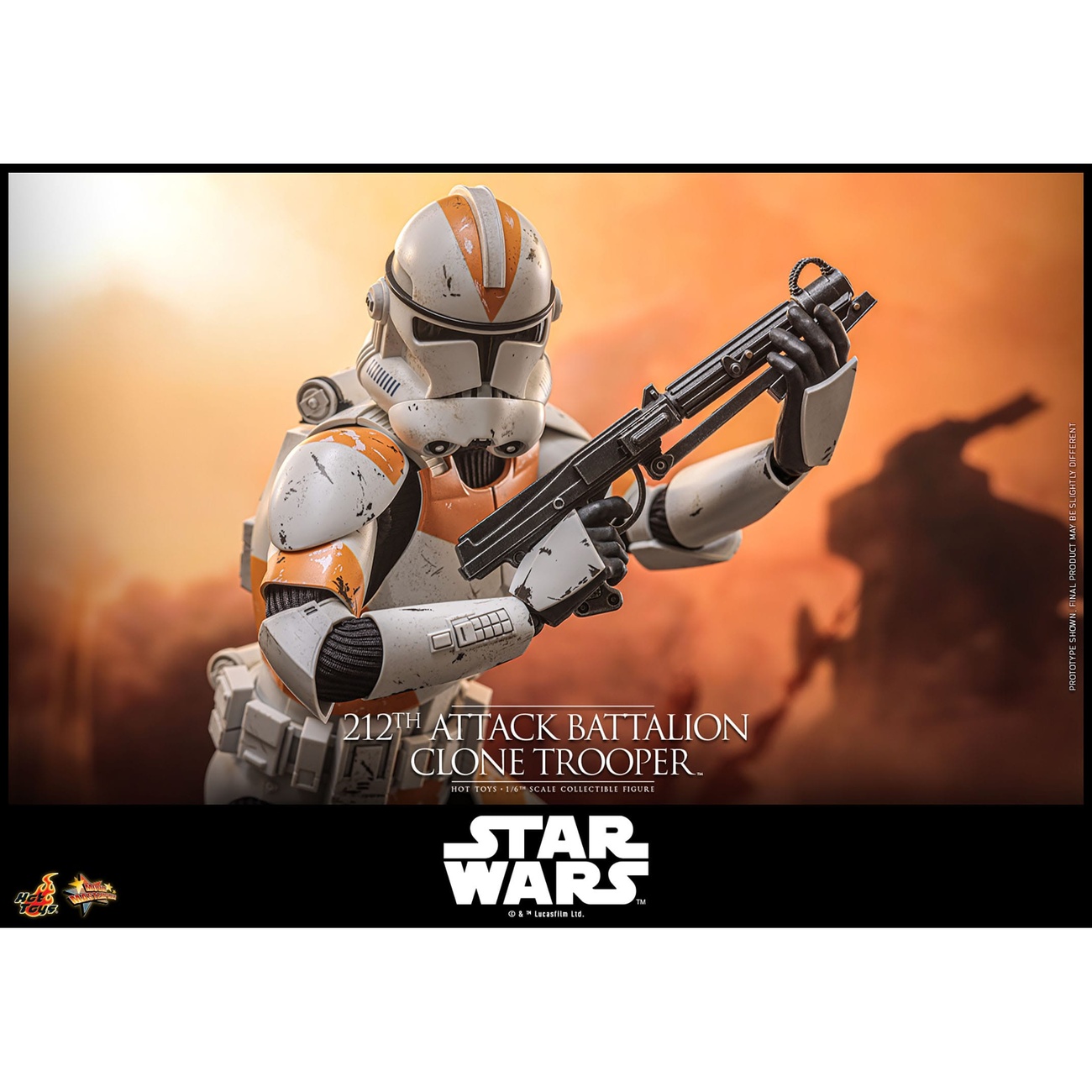 Star Wars: The Clone Wars - Figura de acción Clone Trooper del 212th Attack Battalion 1:6 Versión Deluxe
