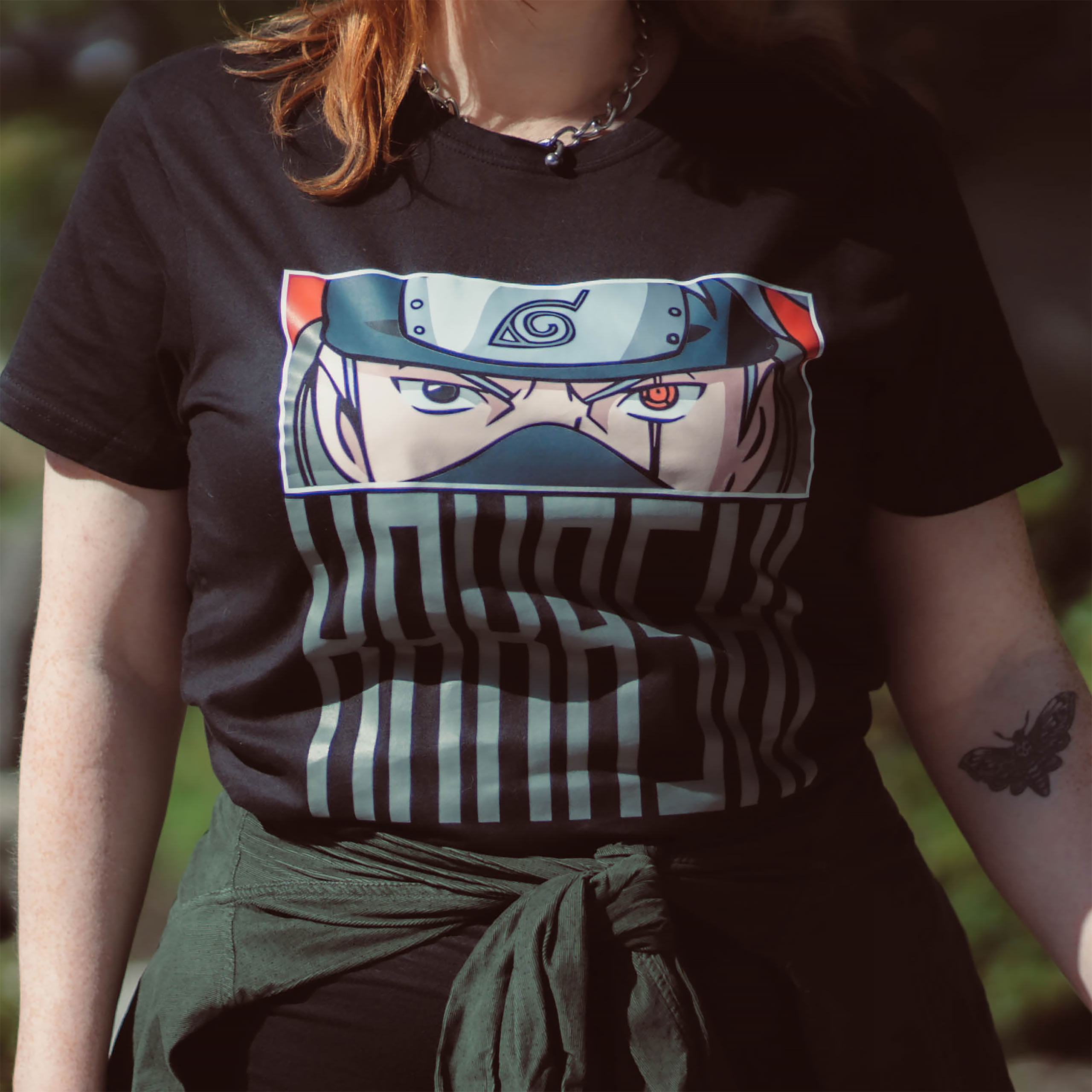 Naruto - T-shirt Kakashi Eyes nera