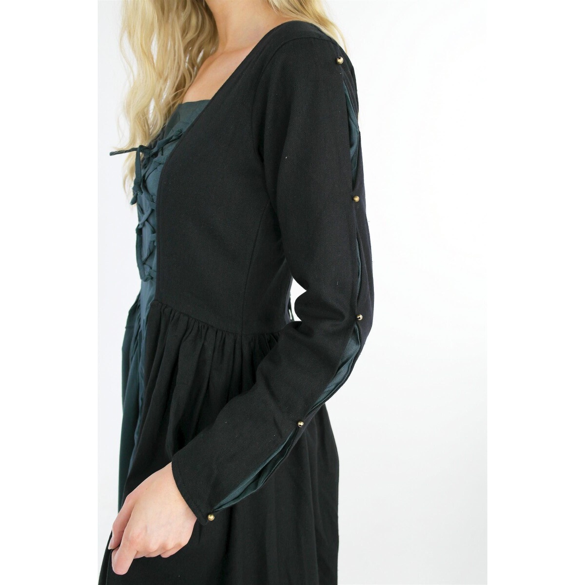 Middeleeuwse jurk Medusa zwart-blauw