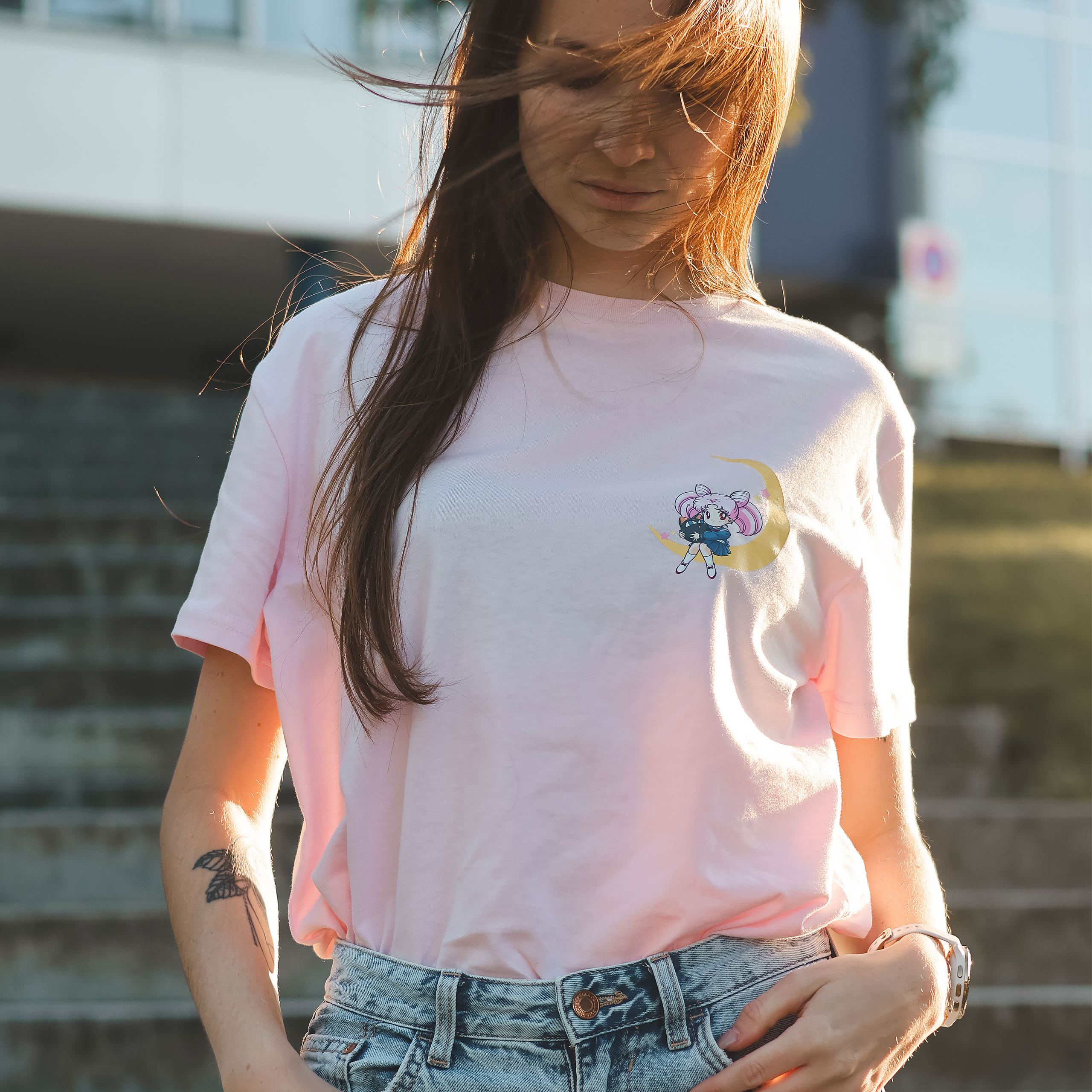 T-shirt Sailor Moon Chibiusa rosa
