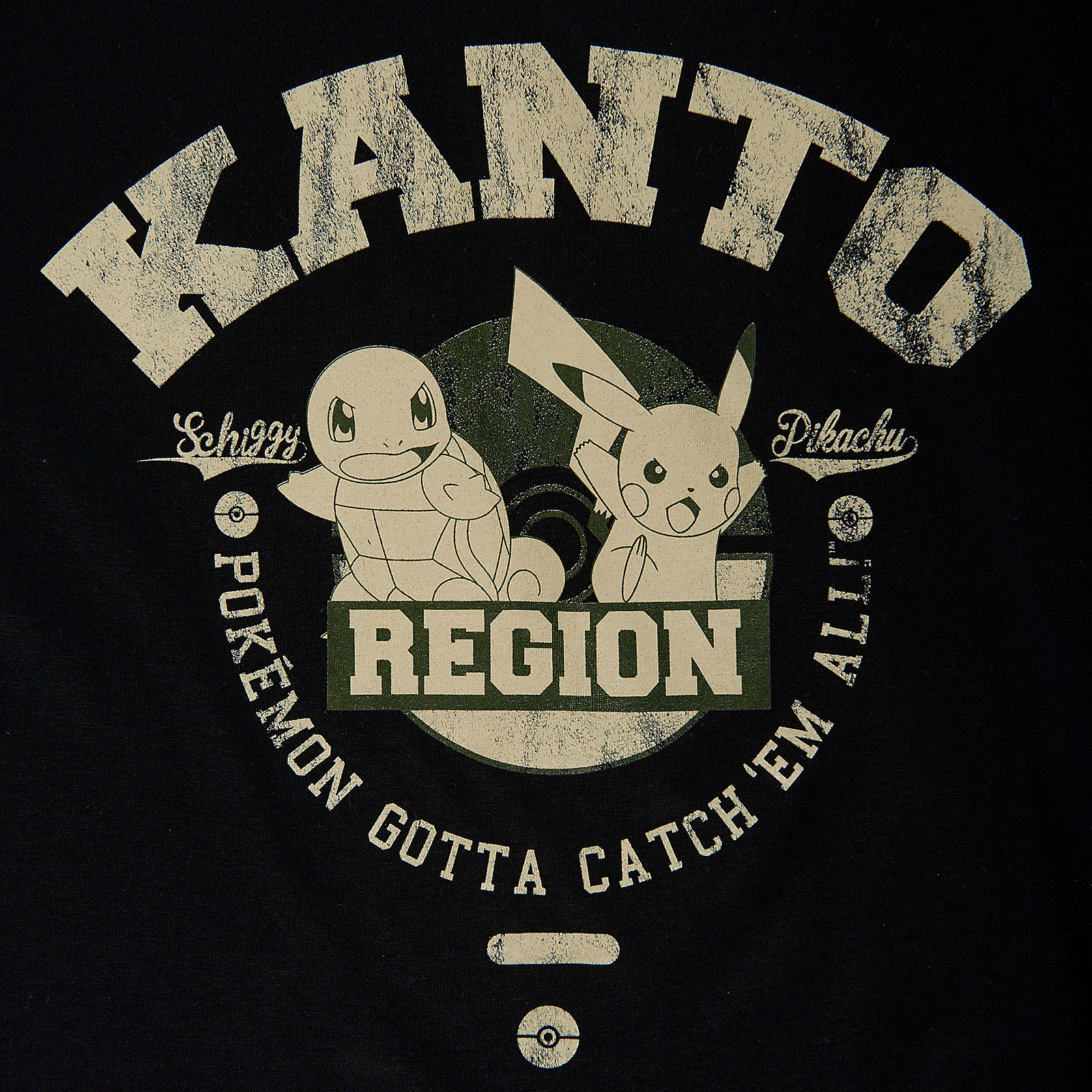 Pokemon - Kanto Regio Starter T-shirt zwart