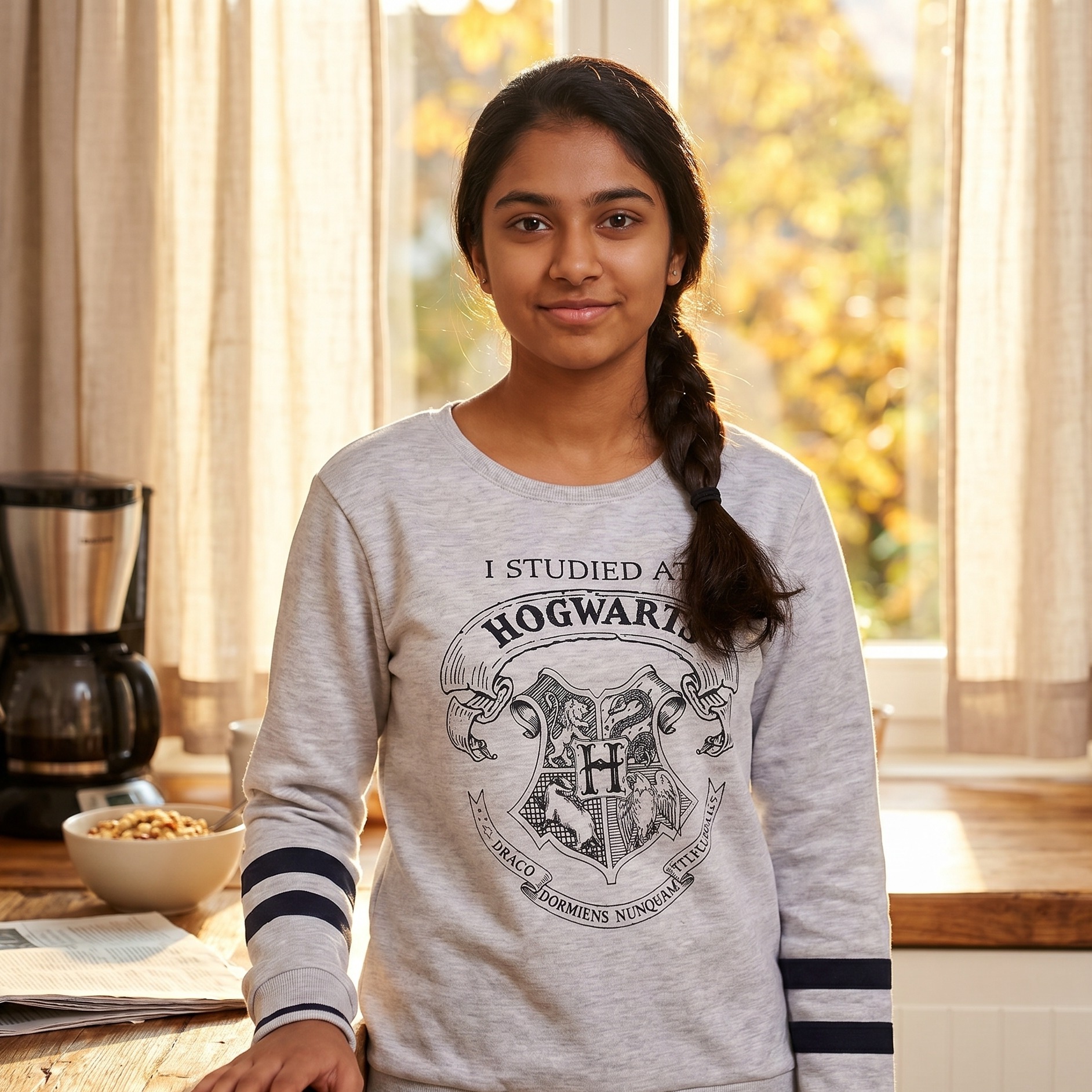 Harry Potter - Ik heb gestudeerd aan Hogwarts Dames Sweater grijs
