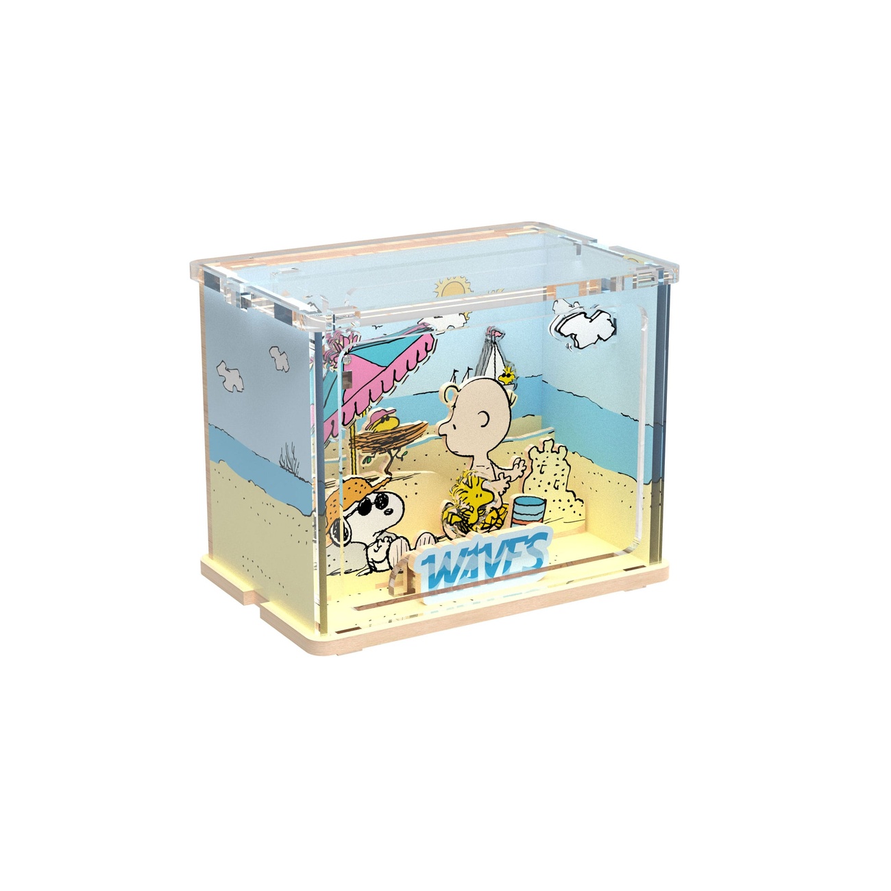 The Peanuts Puremind set de construcción DIY Mini Scene Chilling at the Beach