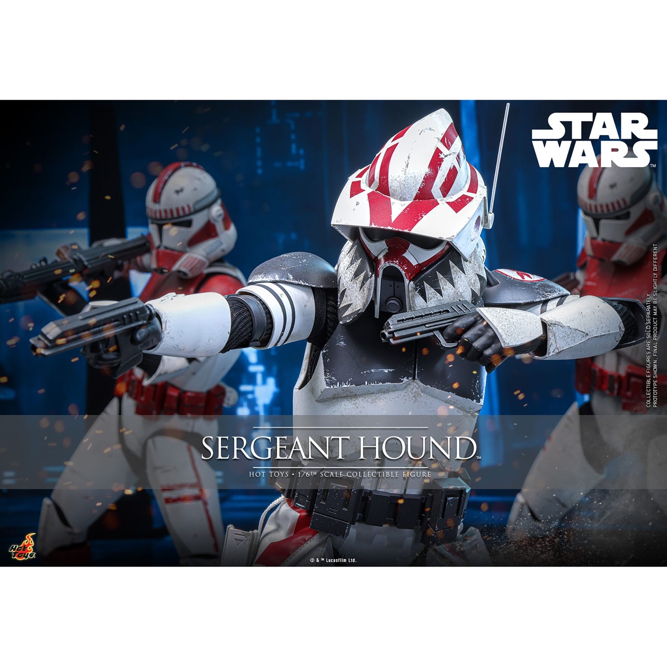 Star Wars: The Clone Wars - Sergeant Hound Actiefiguur 1:6