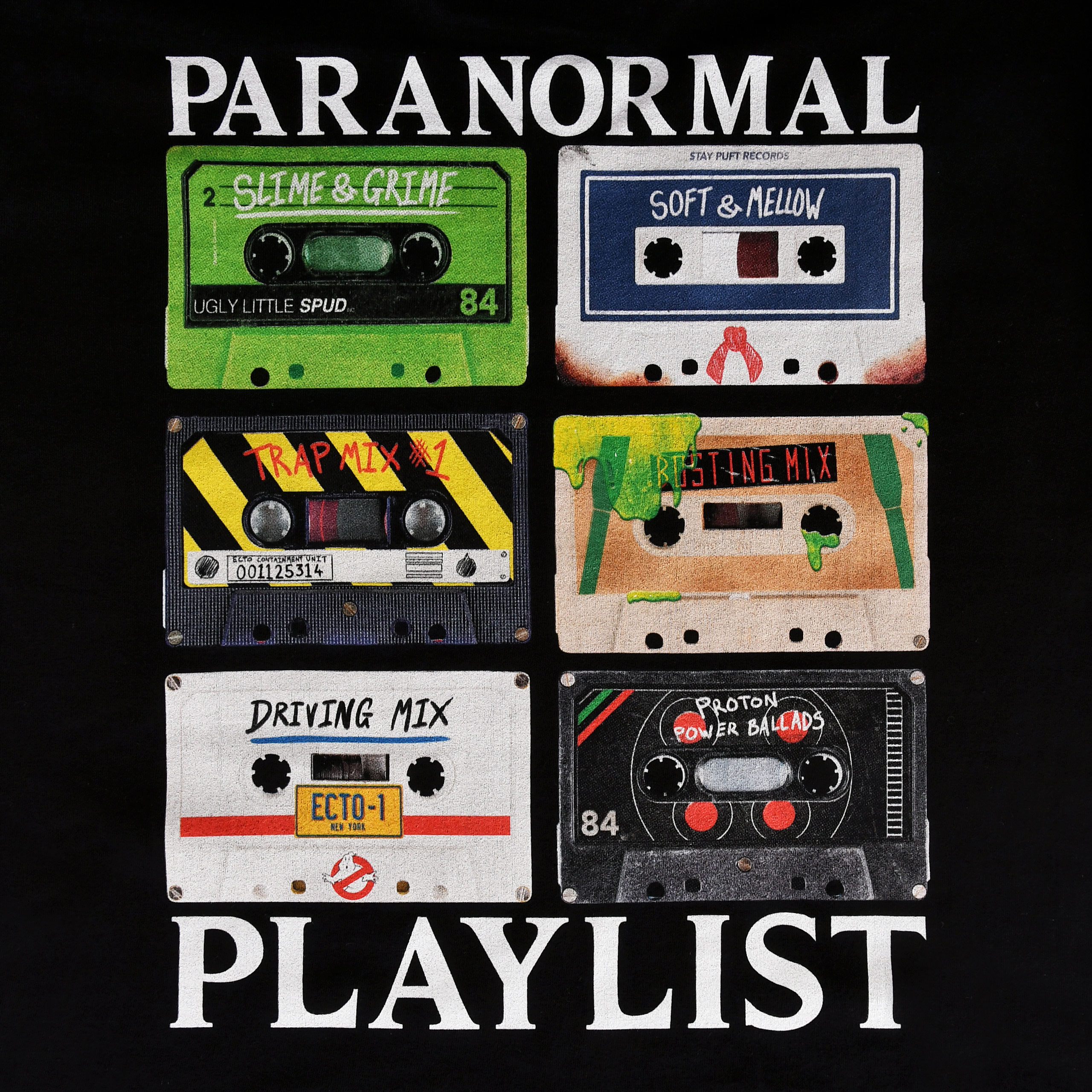 Ghostbusters - T-shirt Paranormal Playlist noir