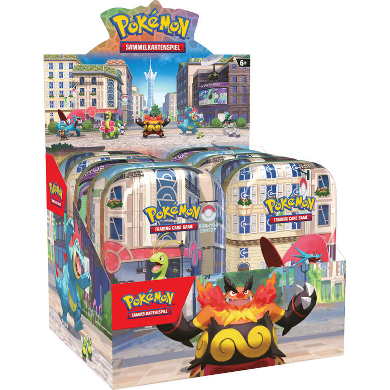 Pokémon - Ciudad Luminalia caja mini lata para cartas coleccionables