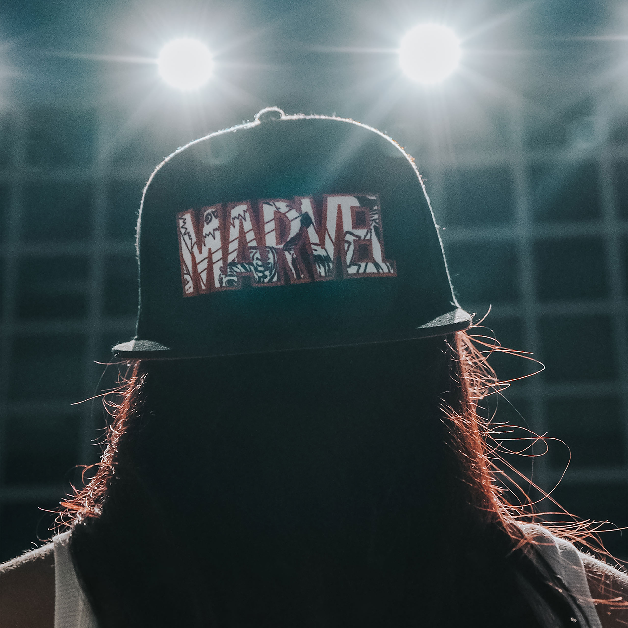 Marvel - Gorra Snapback con logo de cómic negro