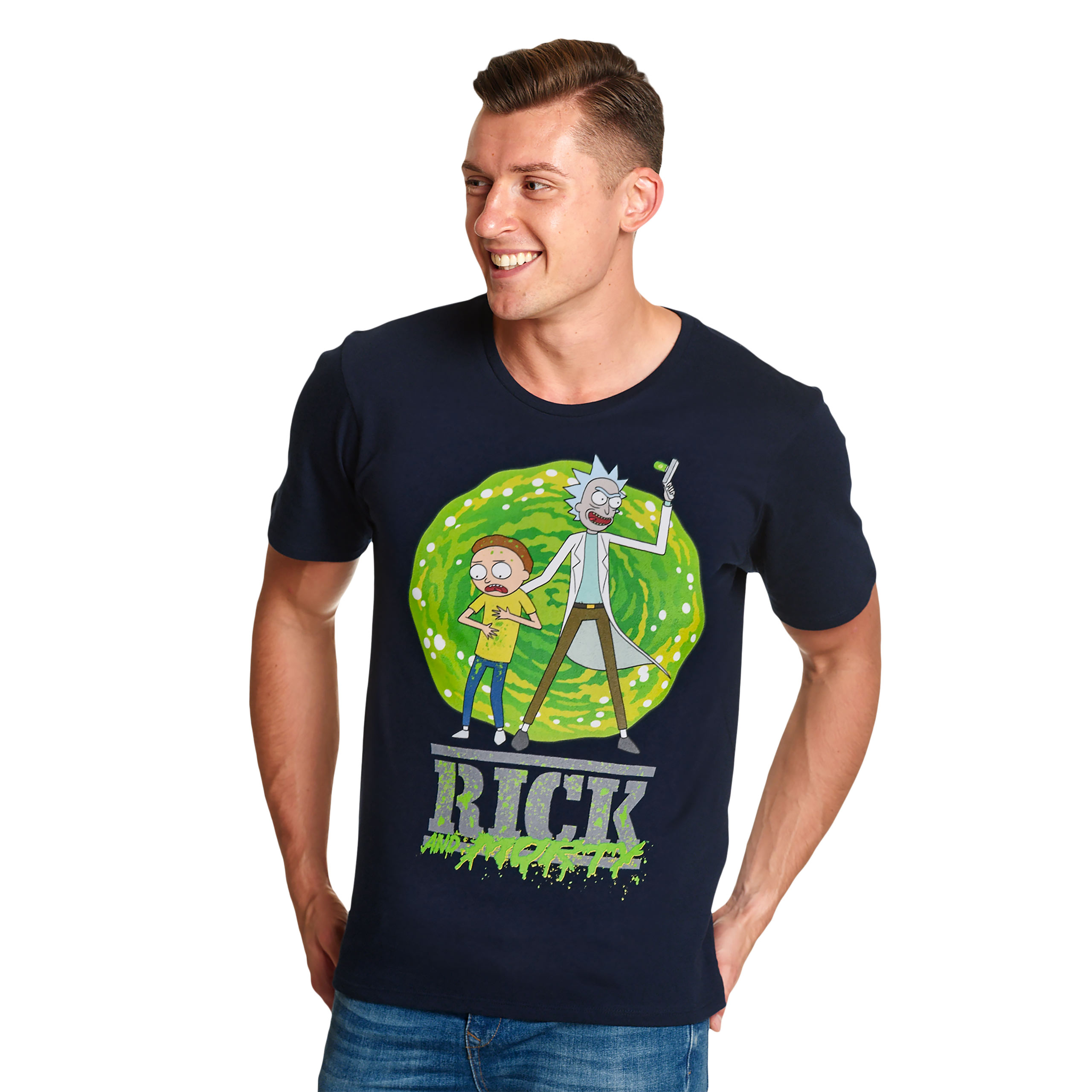 Rick and Morty - Portal T-Shirt blue