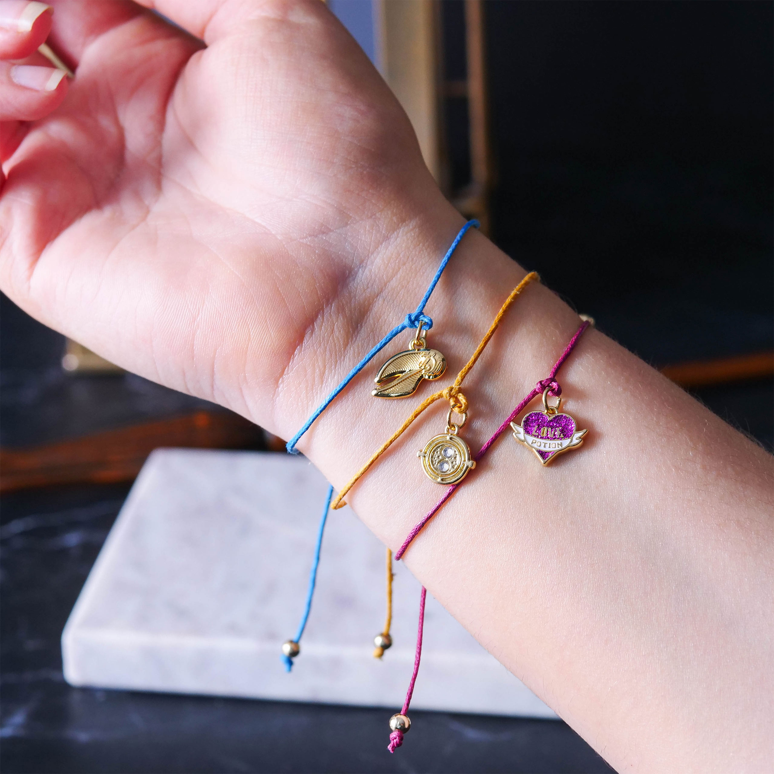 Harry Potter - Ensemble de 3 bracelets avec pendentif