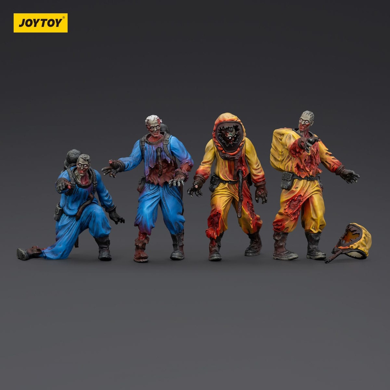 Zombie Dark Source Actionfigurer 4-pack Biochemical Lab Team 8 cm