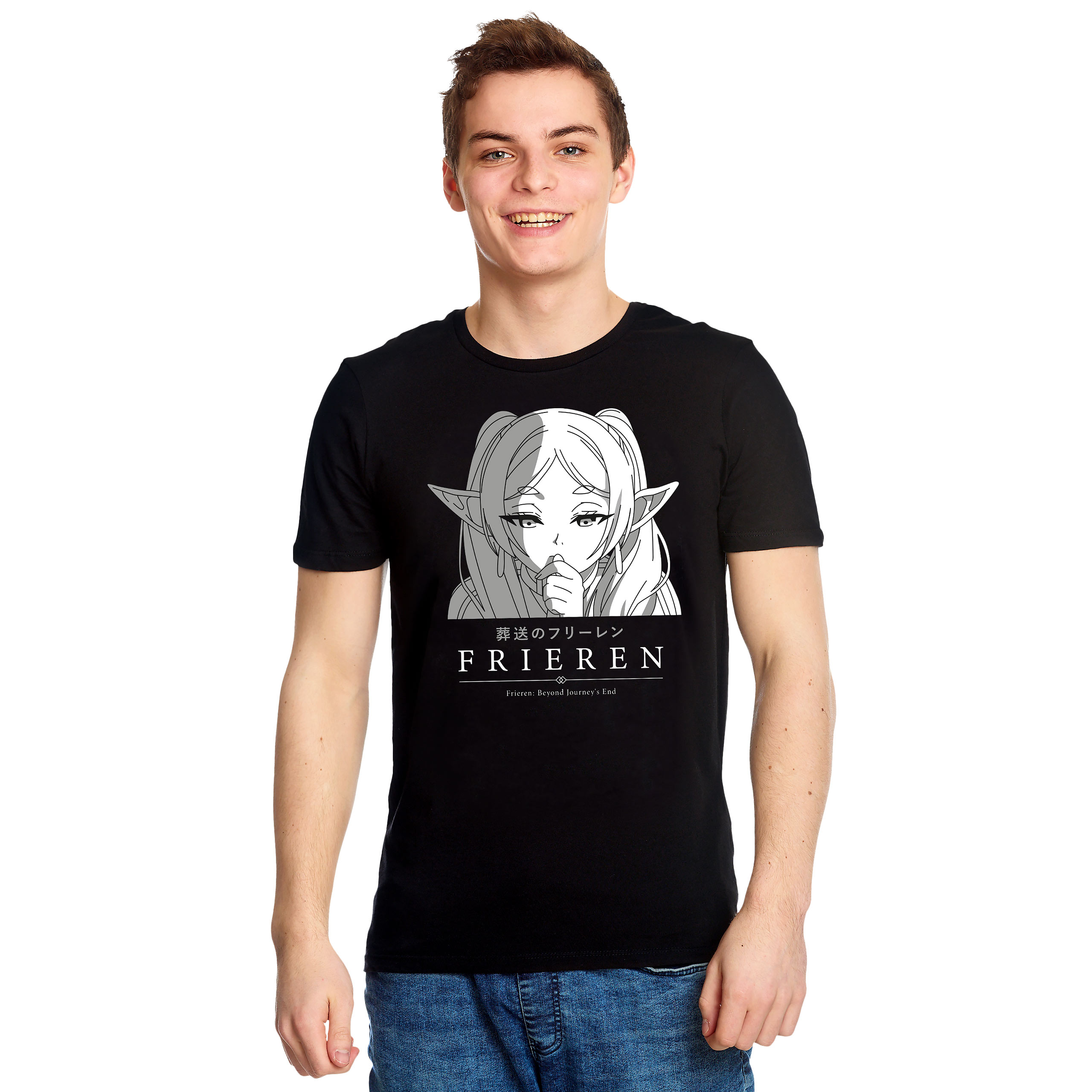 Character T-Shirt for Frieren fans black