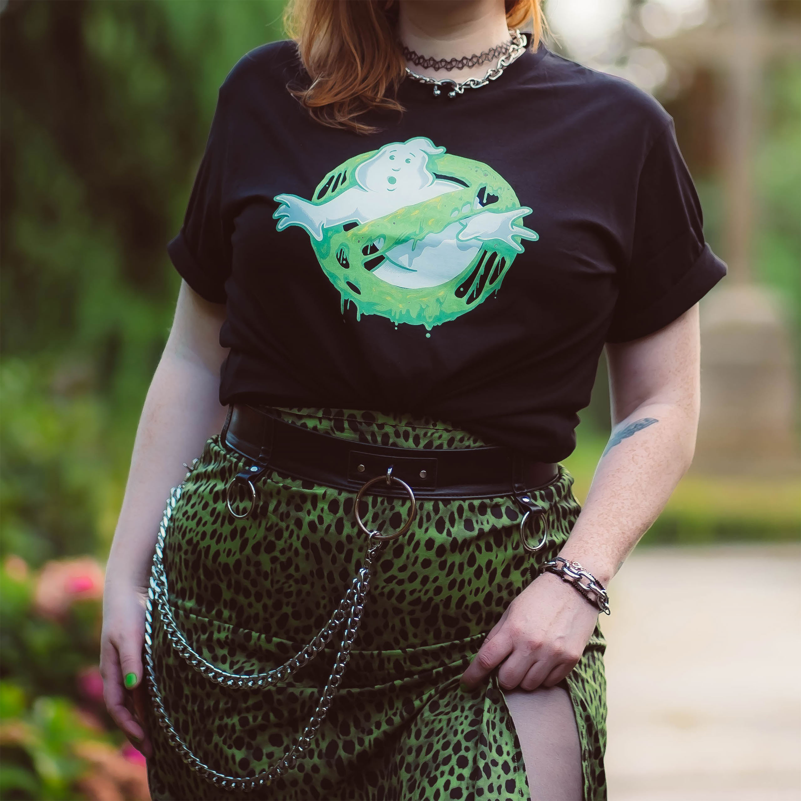 Ghostbusters - Glow in the Dark Logo T-Shirt schwarz