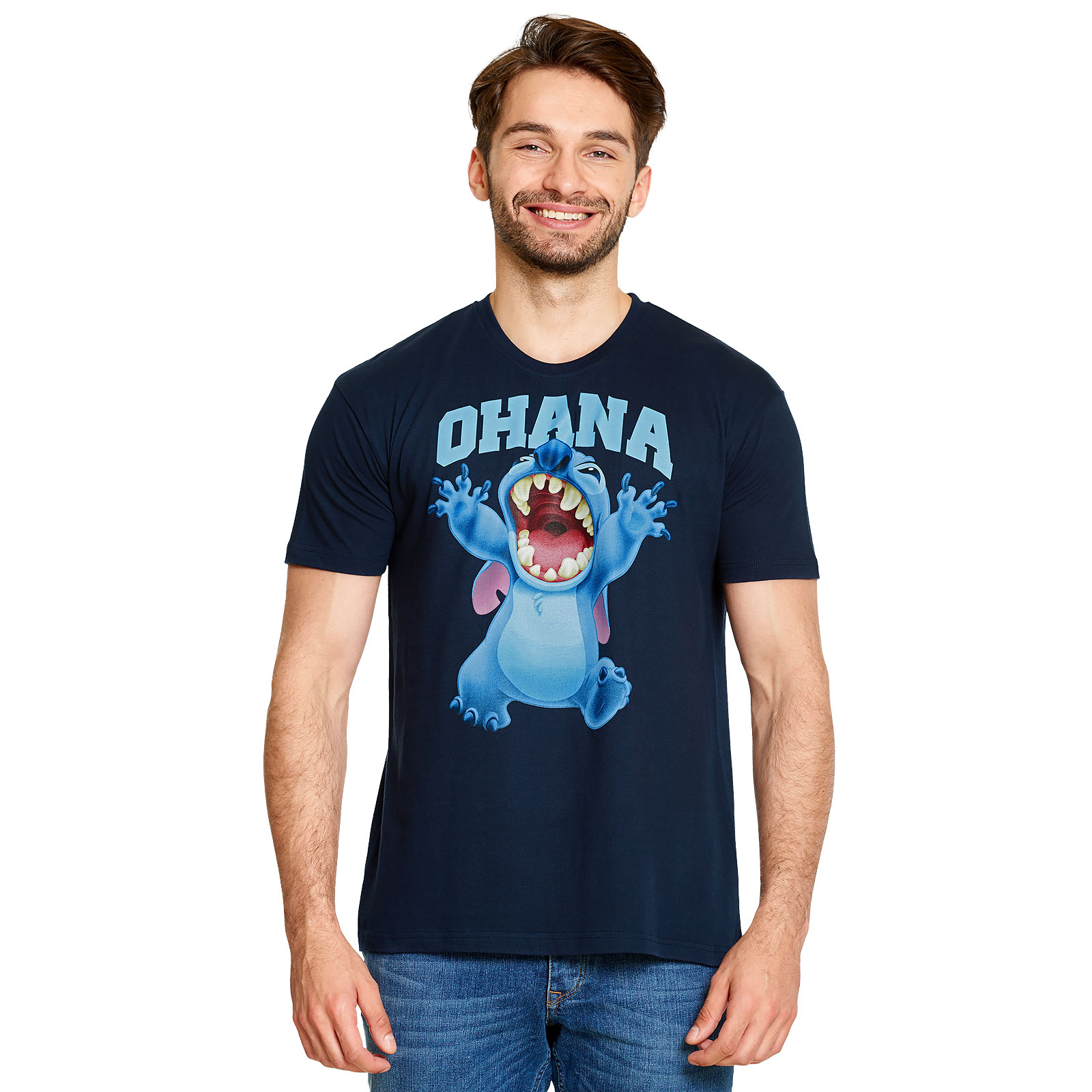 Lilo & Stitch - T-shirt Ohana bleu