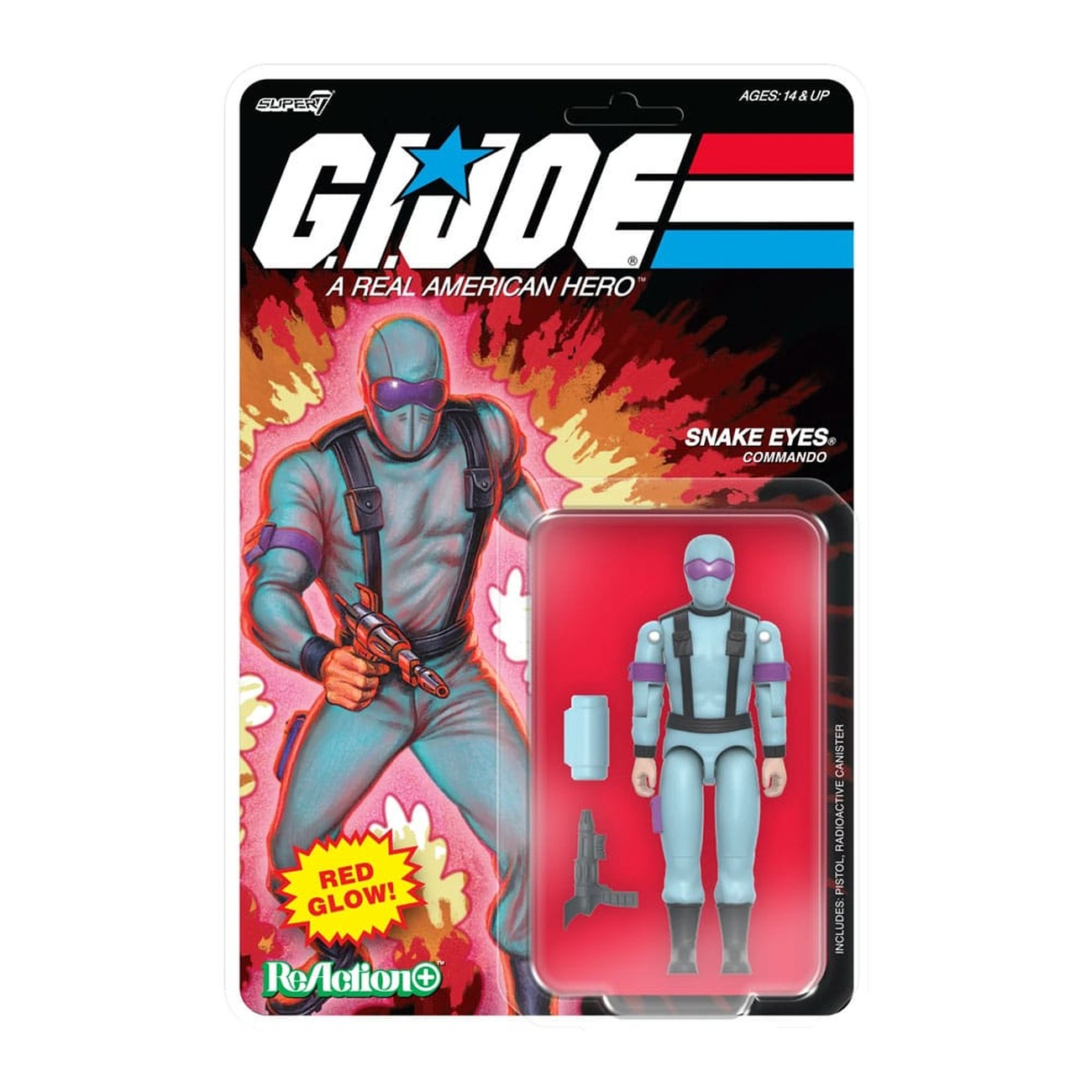 GI Joe ReAction+ Actionfigur Wave 06 Snake Eyes (Red Glow, Crystal Poison) 10 cm