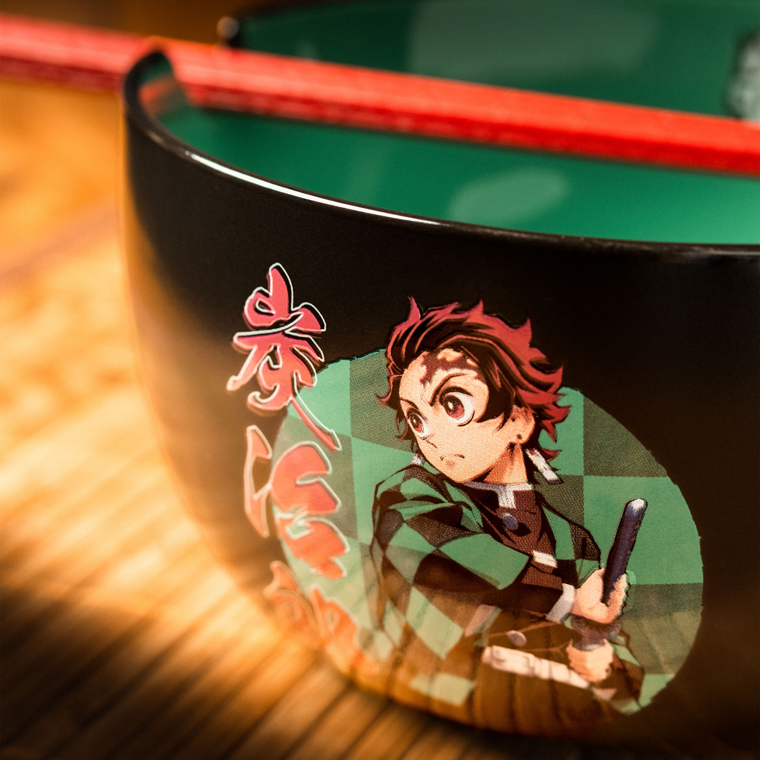 Demon Slayer - bol de ramen Tanjiro con palillos