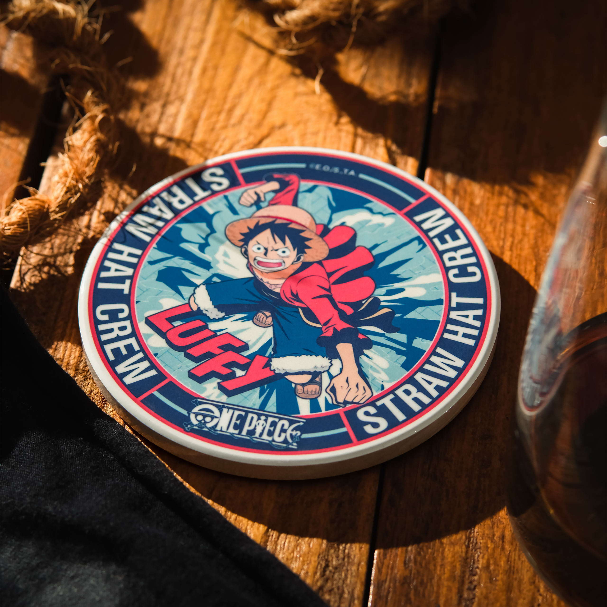 One Piece - Monkey D. Luffy Glasunderlägg