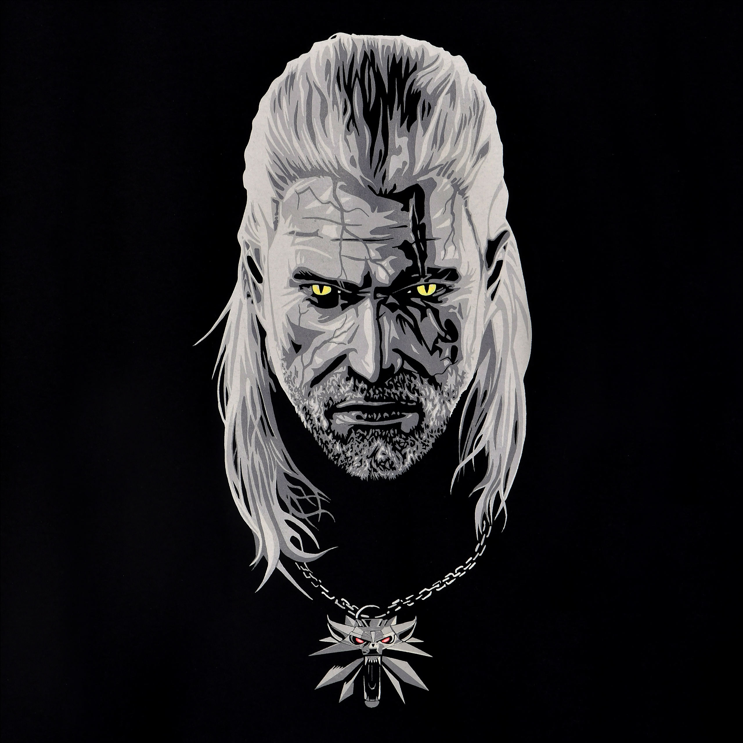 Witcher - Vergiftigde Geralt Glow in the Dark T-Shirt Zwart