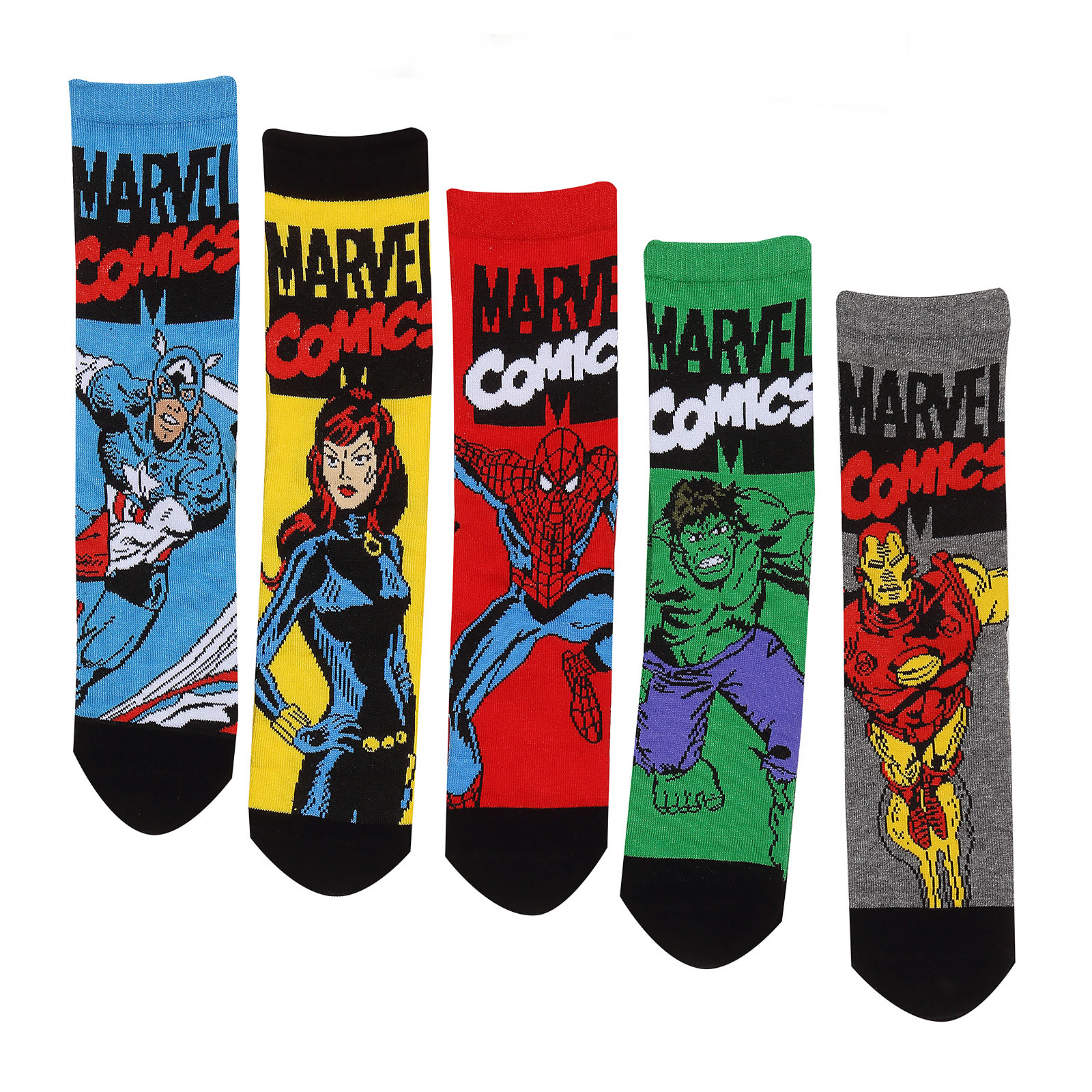Set di 5 calzini Marvel Comics in confezione regalo