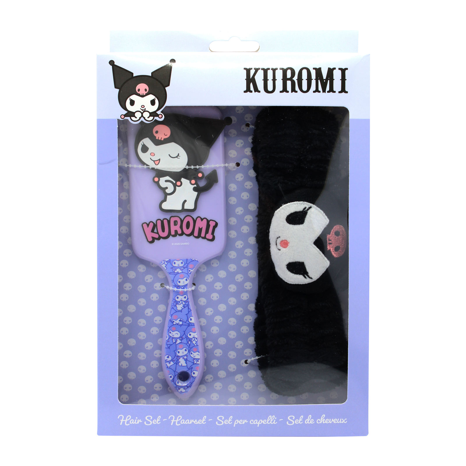 Sanrio - Spazzola per capelli e fascia Kuromi