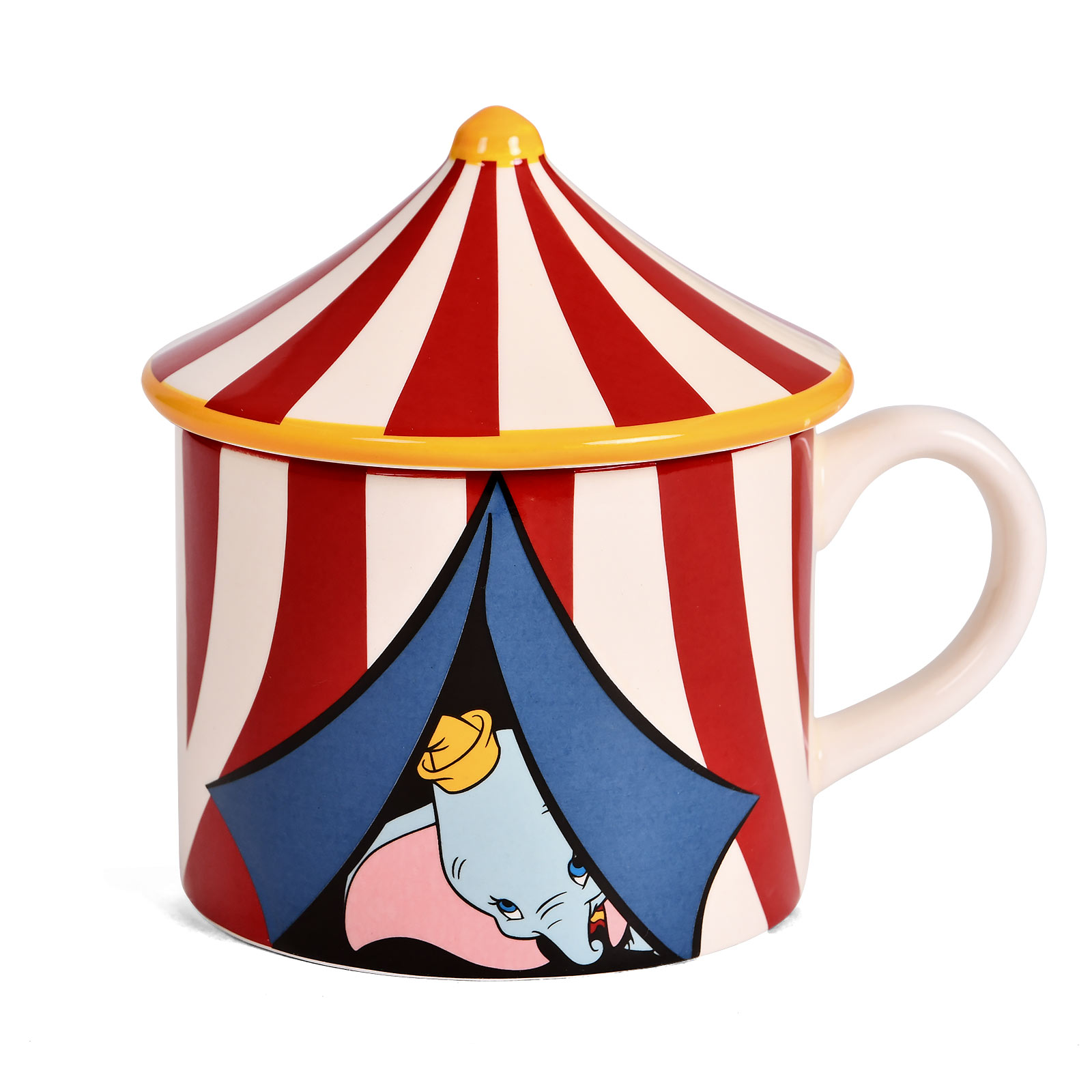 Dumbo - Zirkuszelt 3D Tasse mit Deckel