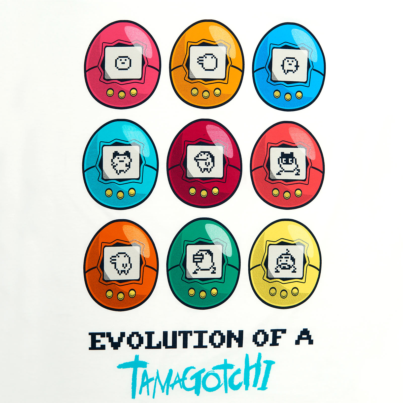 Tamagotchi - Evolution of a Tamagotchi T-Shirt weiß