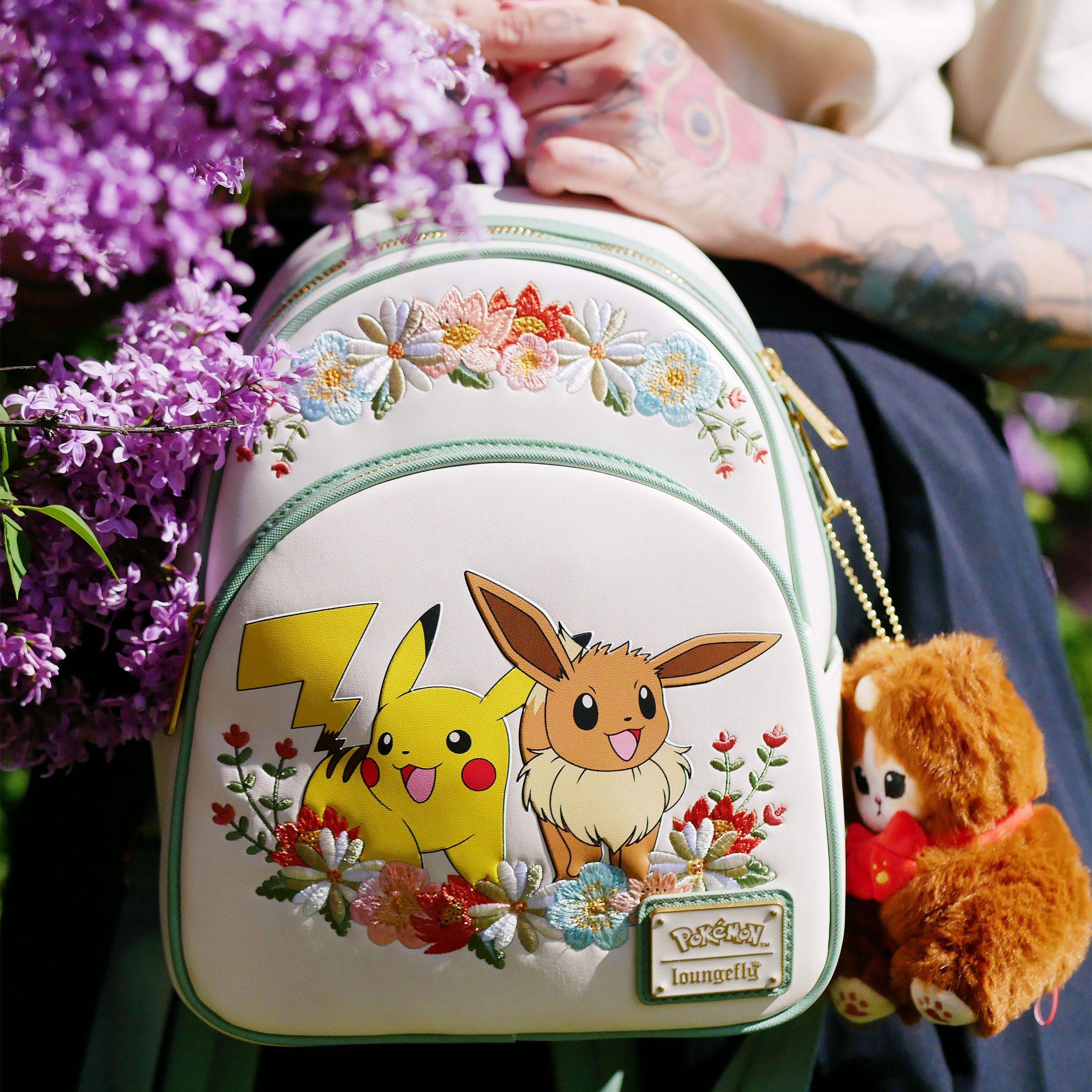 Pokemon - Mini Sac à Dos Floral Pikachu et Évoli