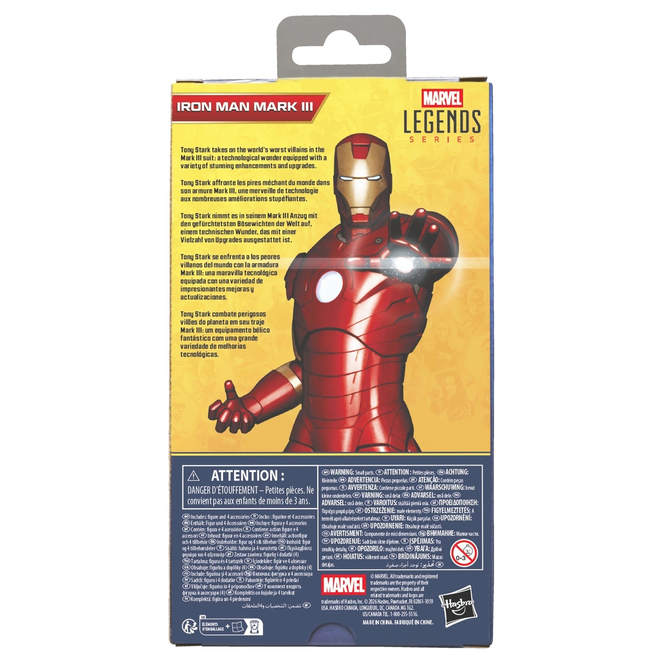 Iron Man Marvel Legends Series figura de acción Iron Man Mark III 15 cm