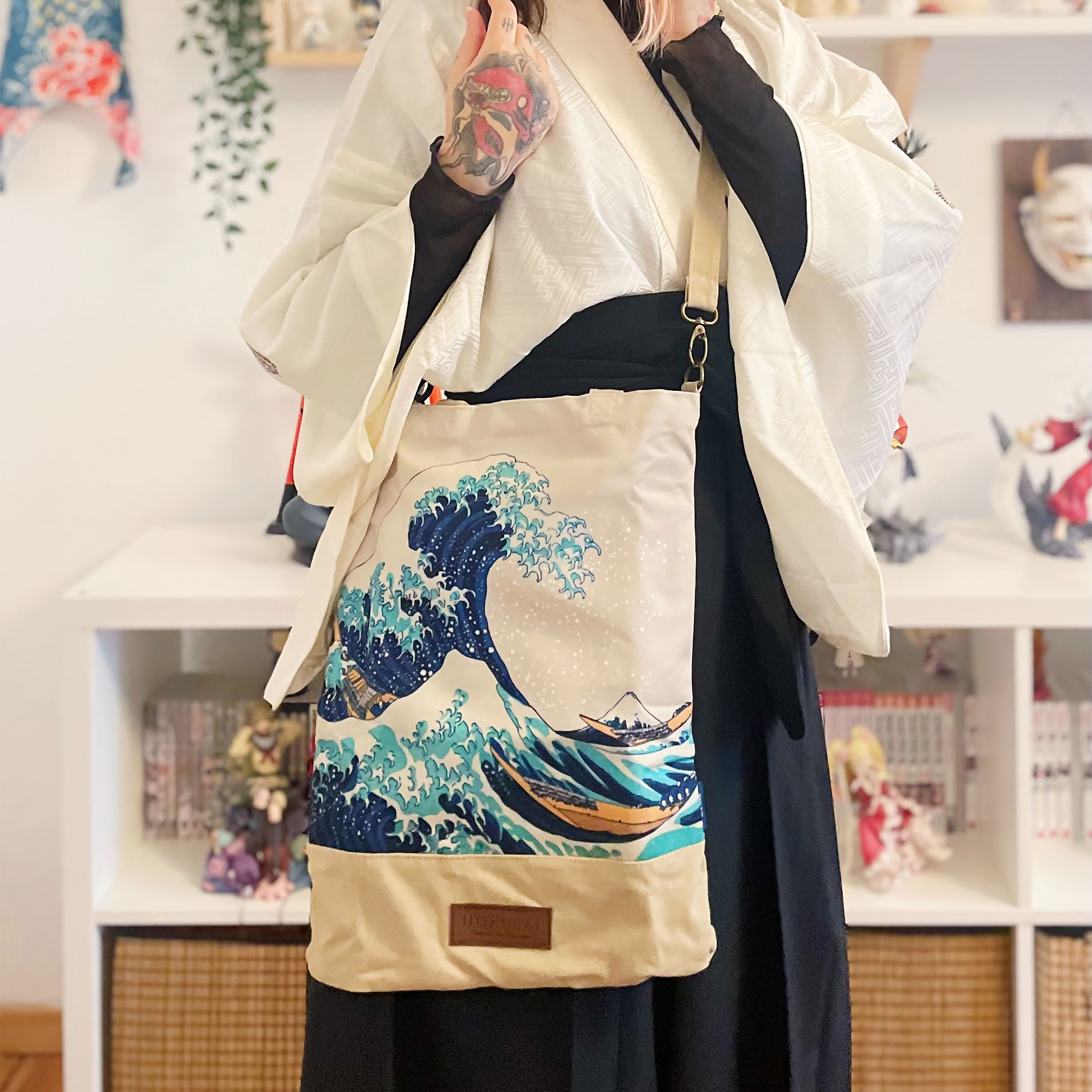 Die große Welle vor Kanagawa - Katsushika Hokusai Shopper Tasche