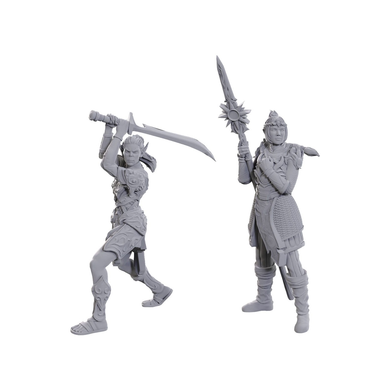 D&D Nolzur's Marvelous Miniatures omålade miniatyrer Lae'zel & Shadowheart