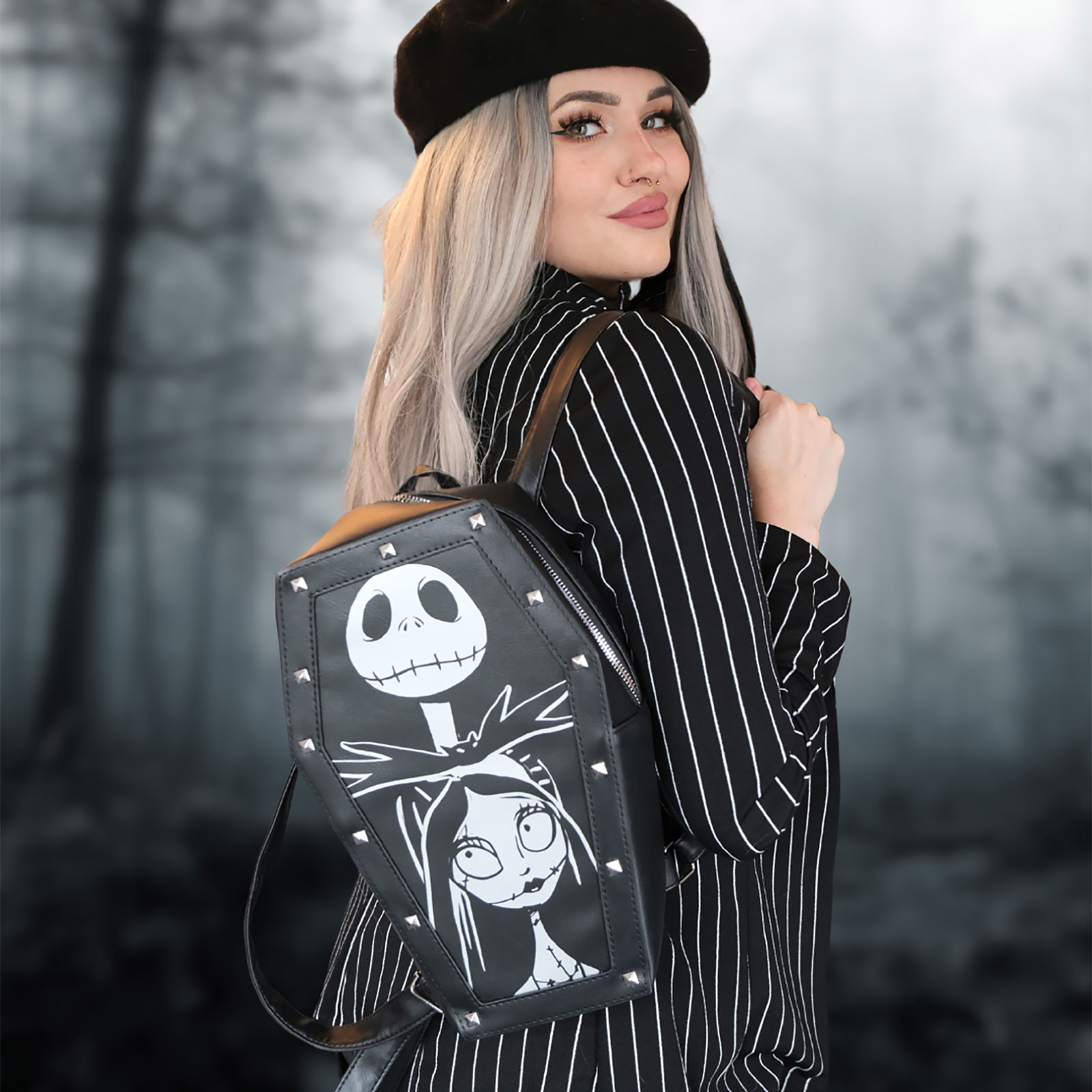 Nightmare Before Christmas - Jack & Sally Backpack Black