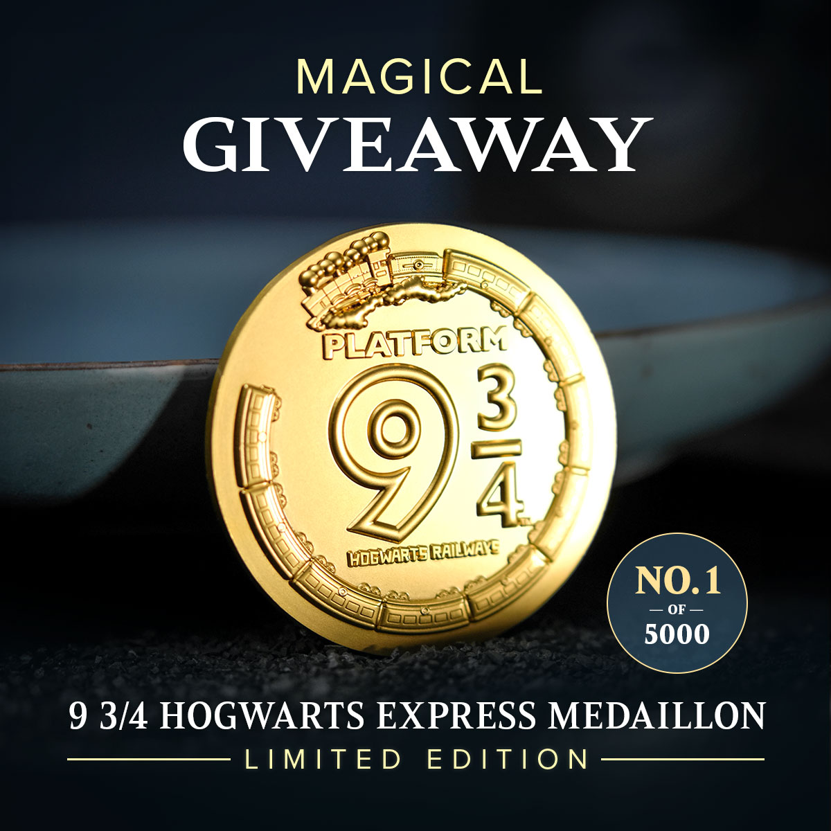 Magical Giveaway: 9 3/4 Hogwarts Express Madaillon No. 1 of 5000