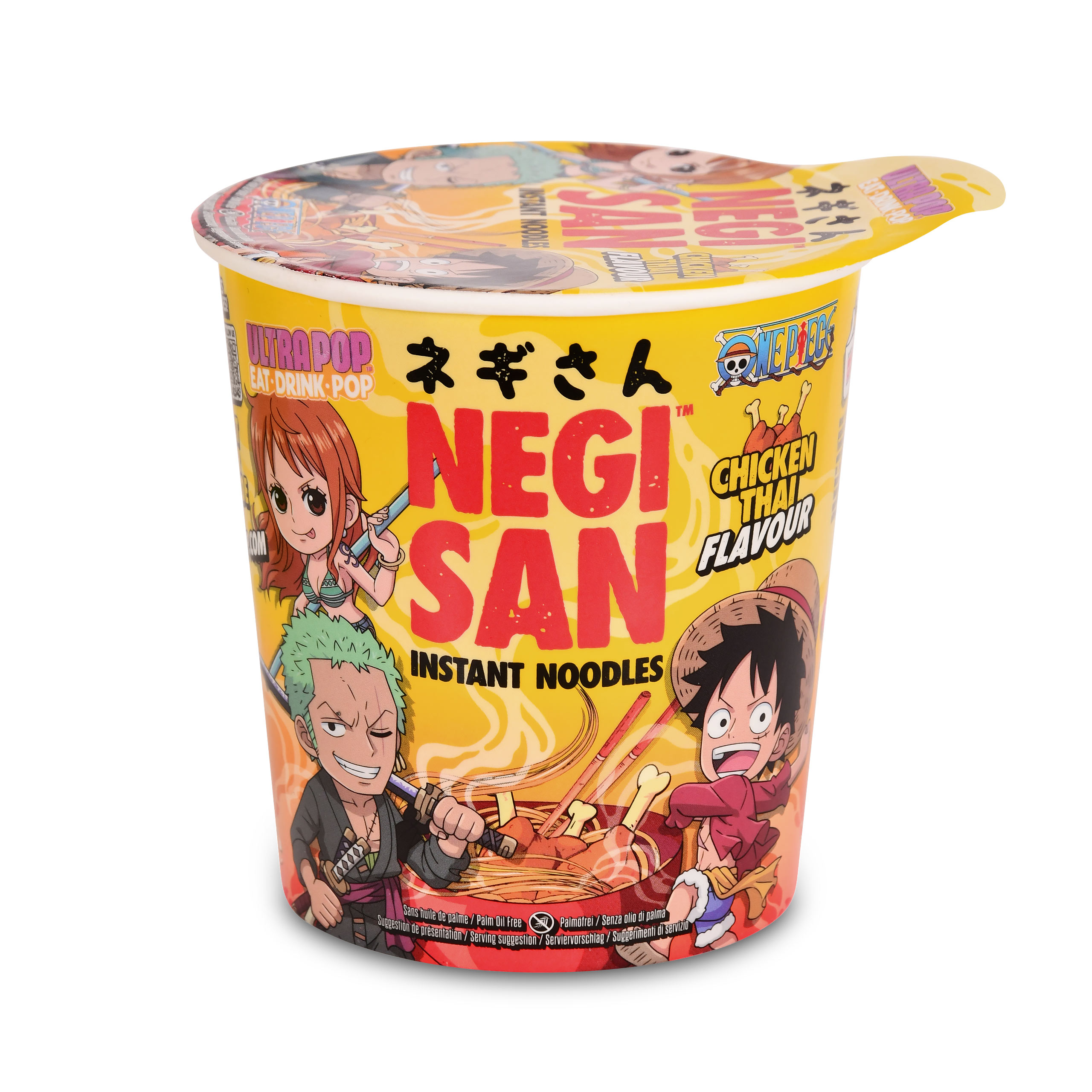 One Piece Ramen - Luffy, Zoro und Nami Chicken Thai Instant-Nudeln