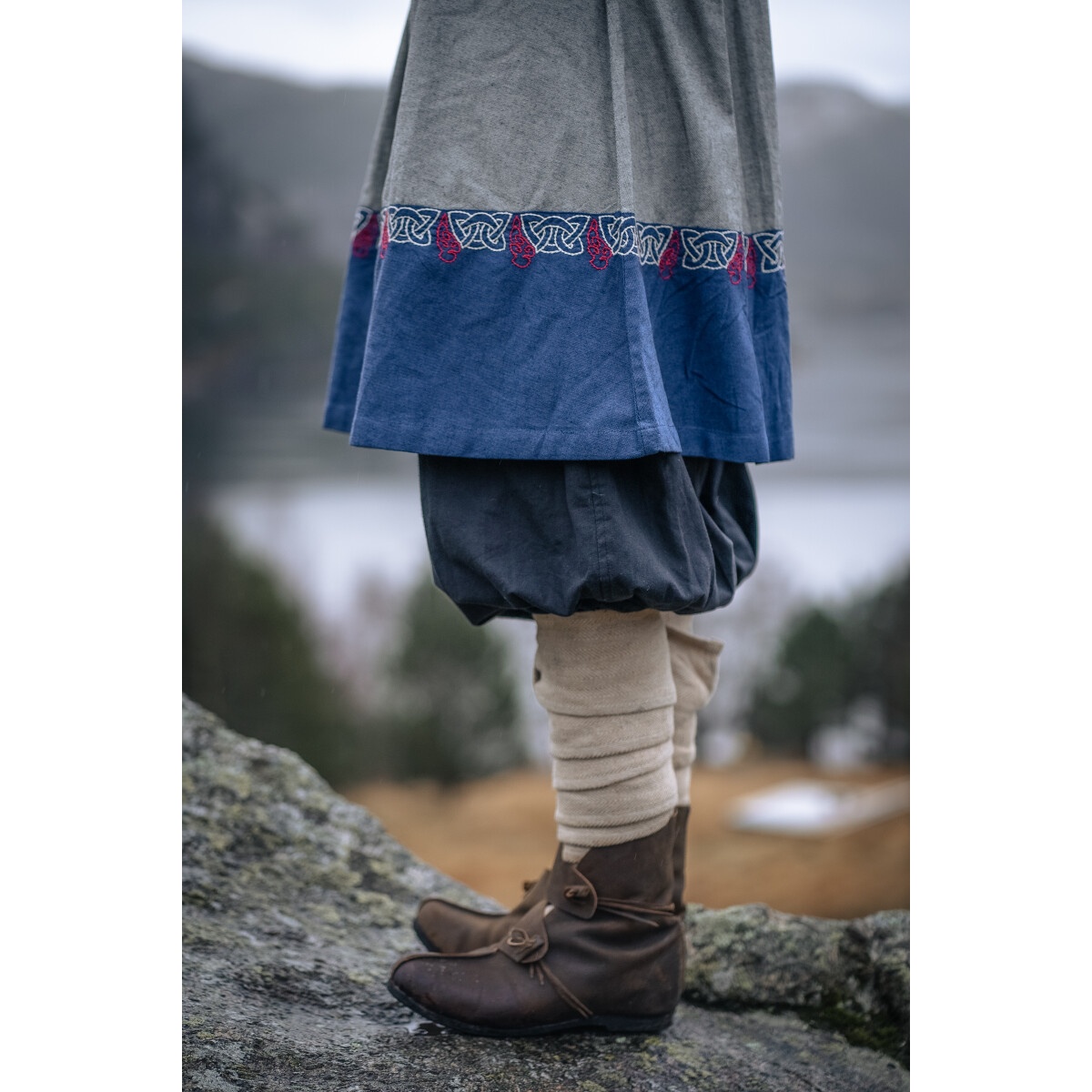 Tunique viking médiévale Freydis gris