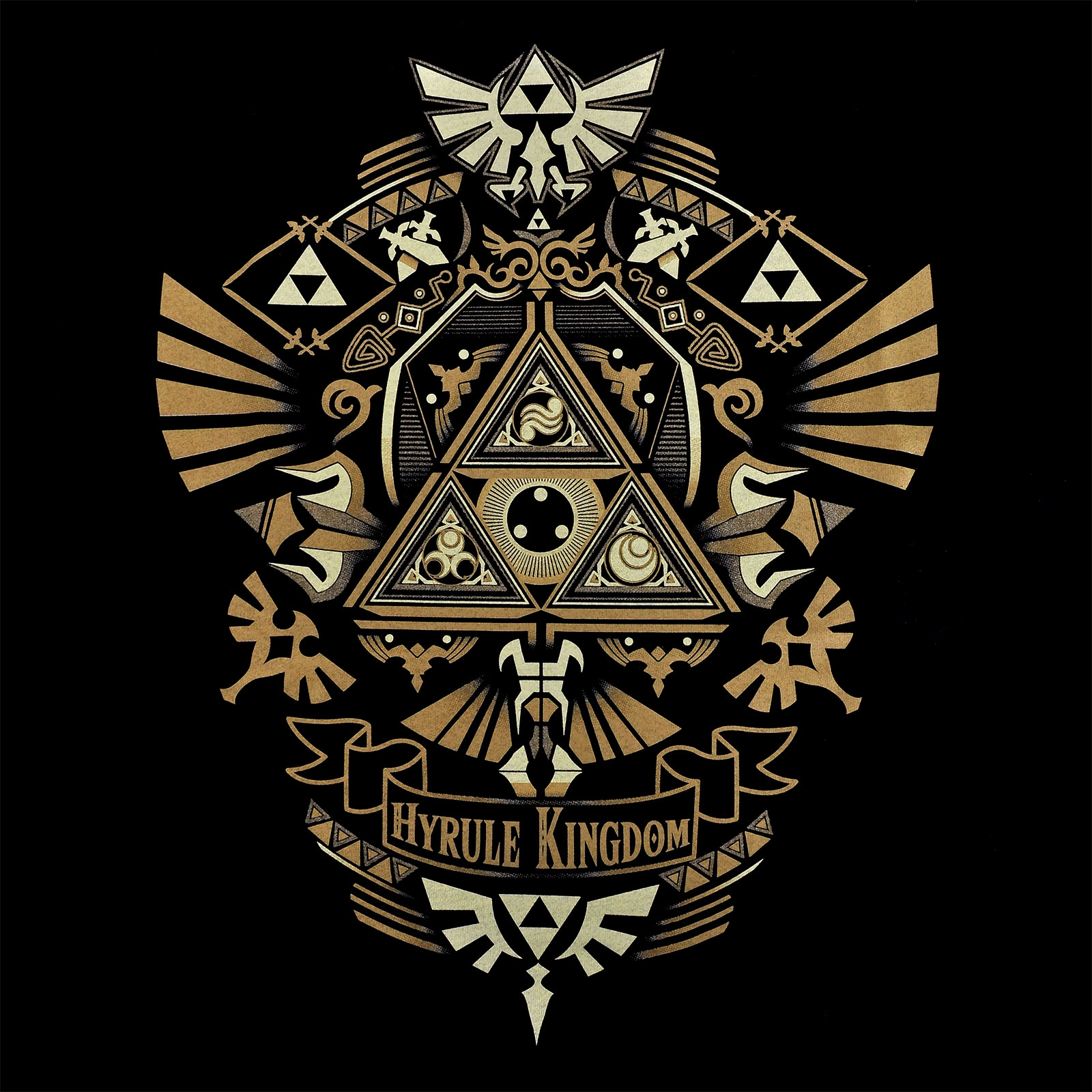 Zelda - Hyrule Kingdom T-Shirt zwart