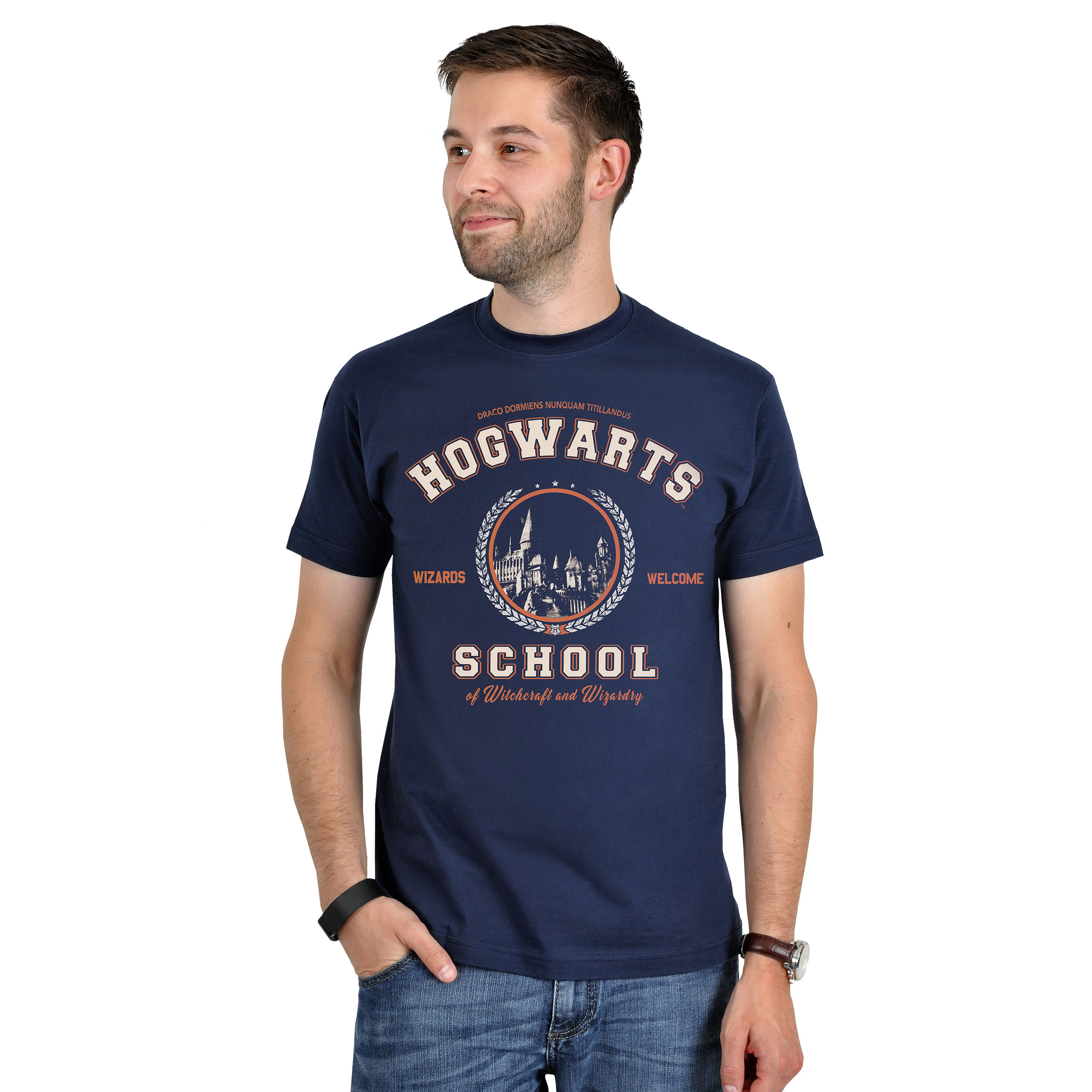 Harry Potter - Hogwarts School T-Shirt blau
