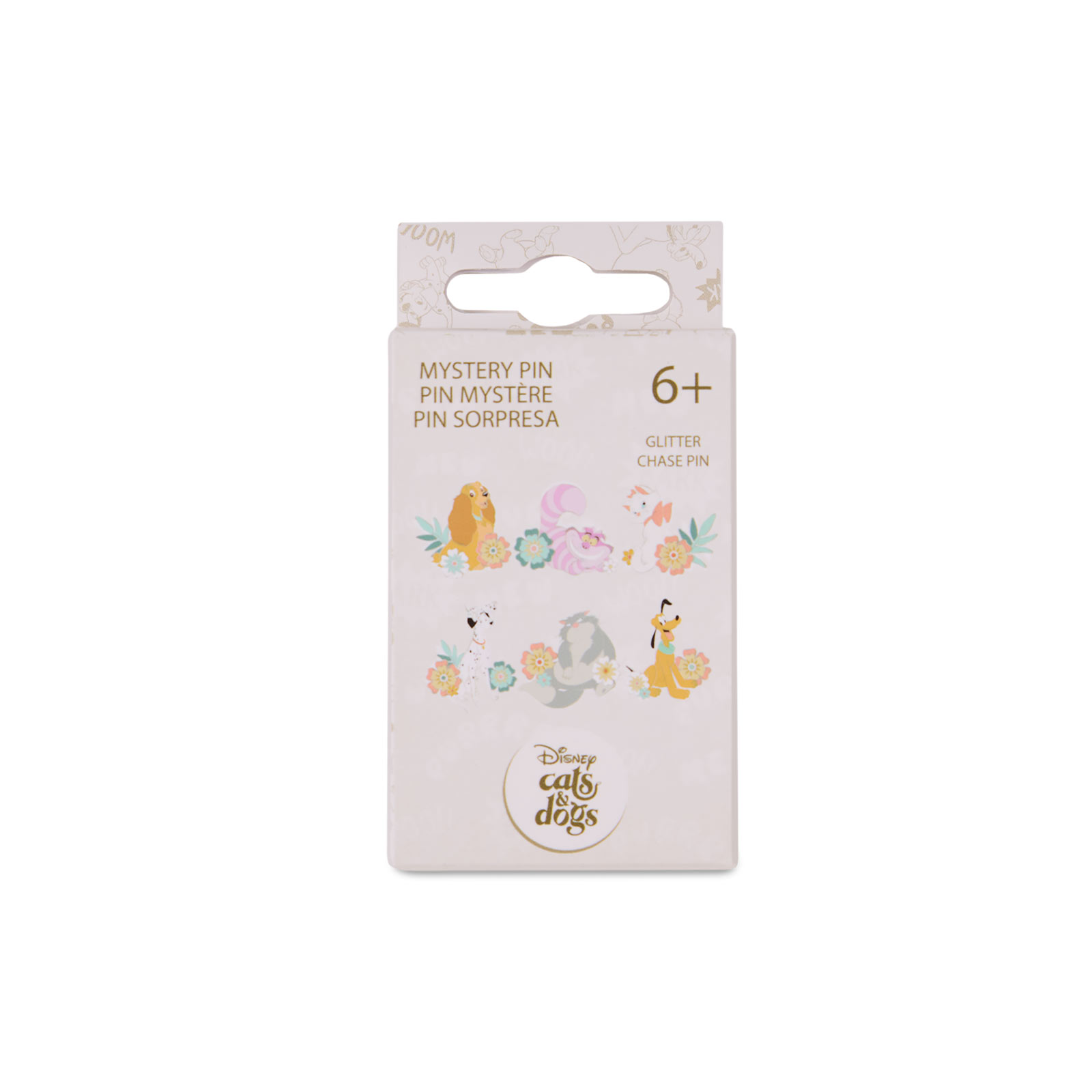 Disney - Pin Misterioso Floral de Gatos y Perros