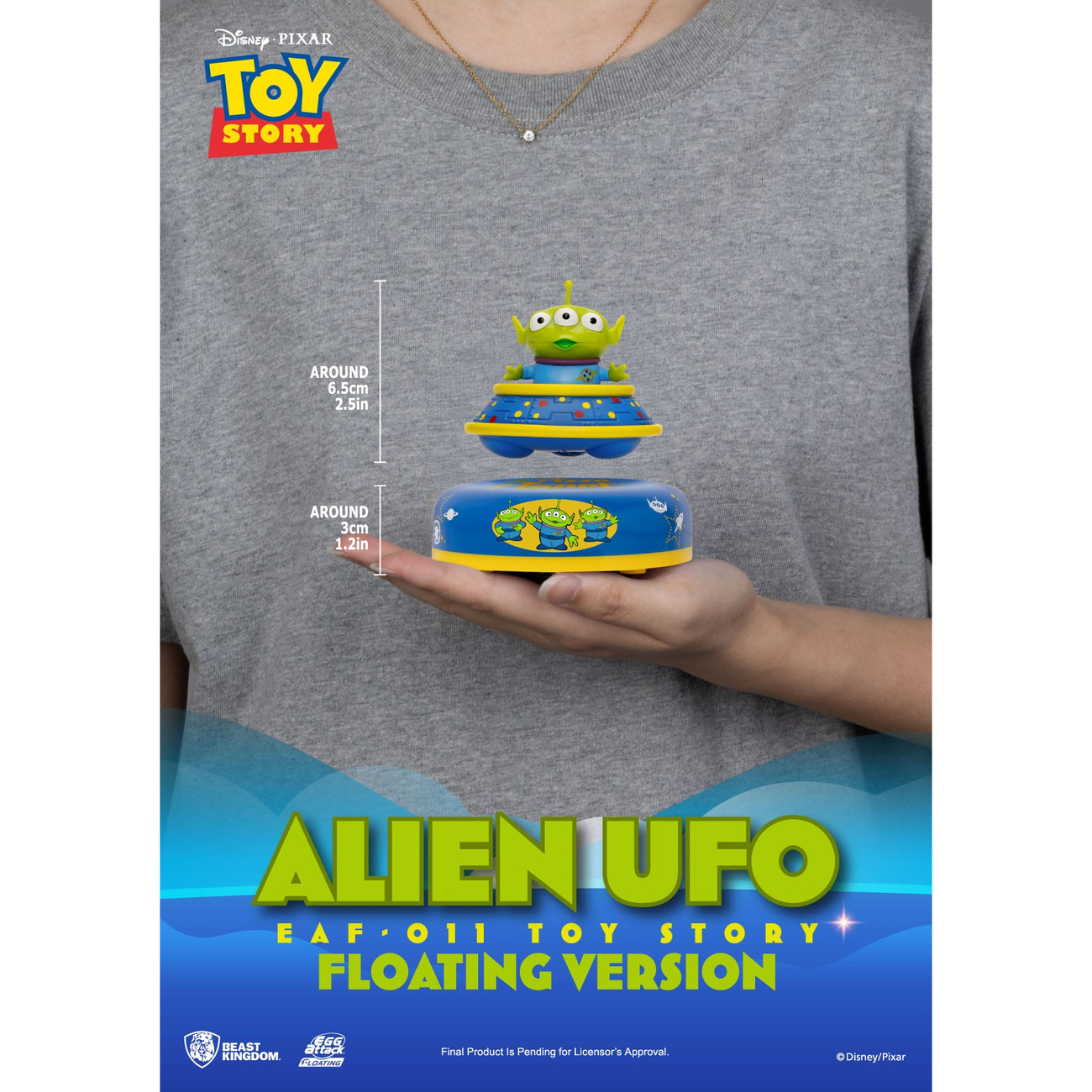 Toy Story Egg Attack modello fluttuante Alien UFO 6 cm