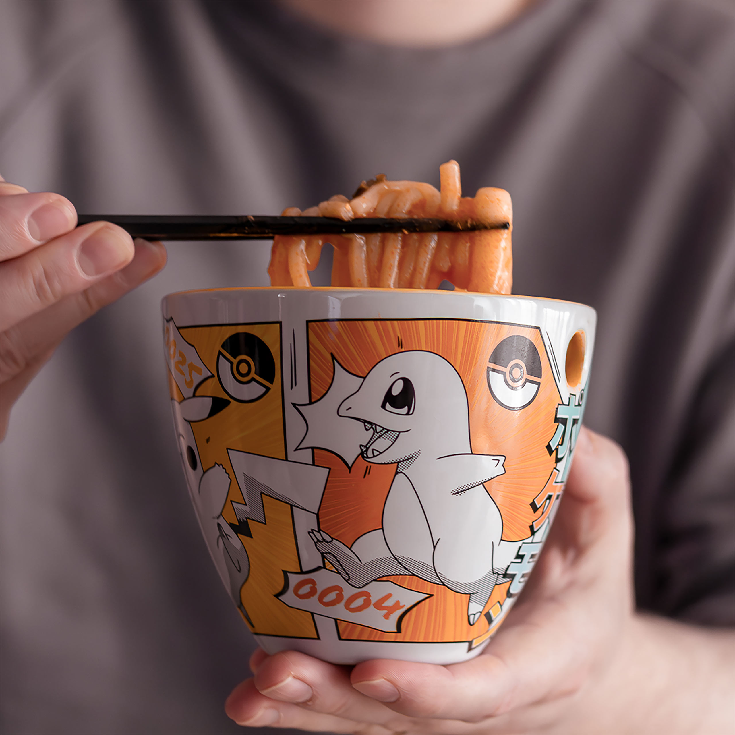 Pokémon - Miska do ramenu Starters z pałeczkami