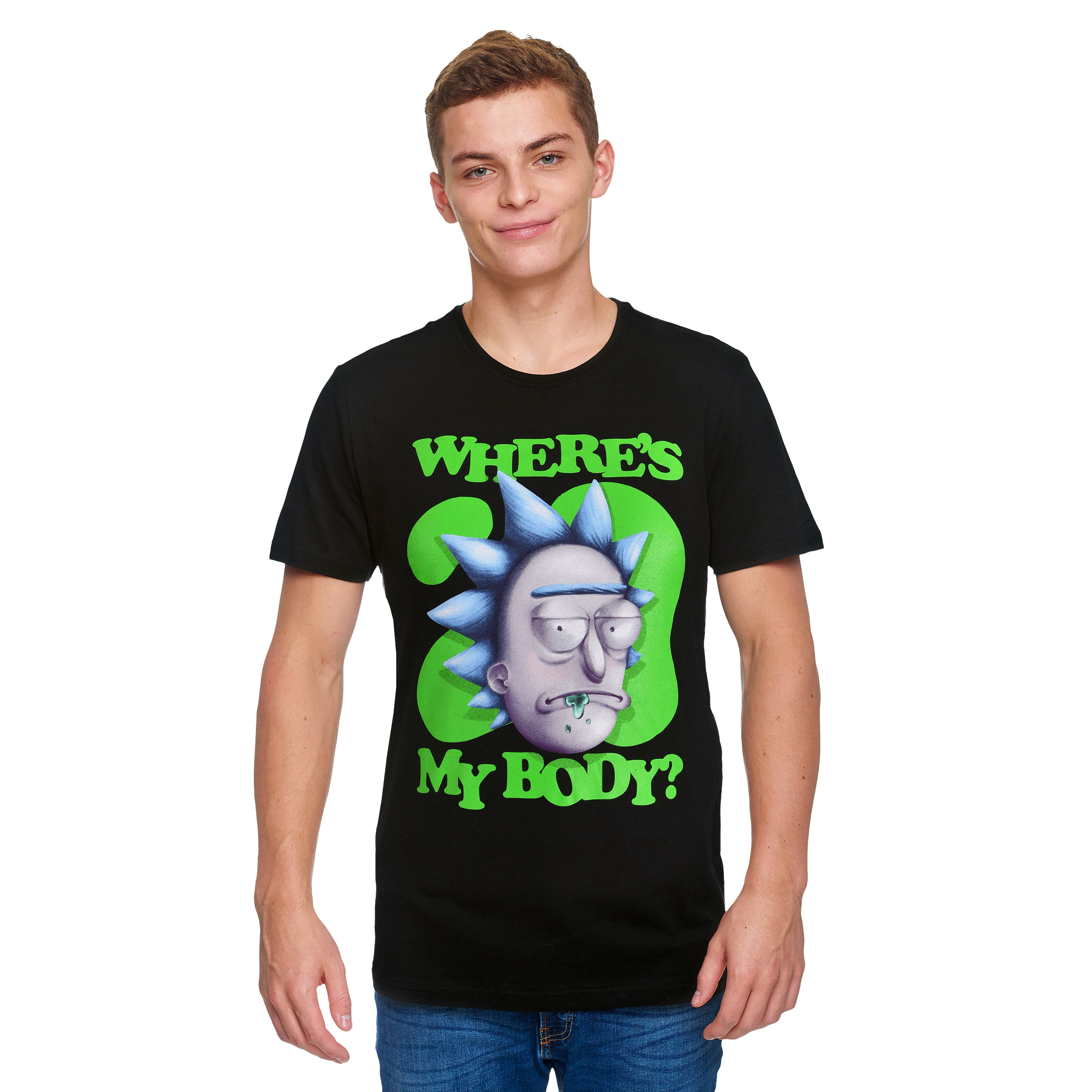 Rick and Morty - Where's My Body T-Shirt schwarz