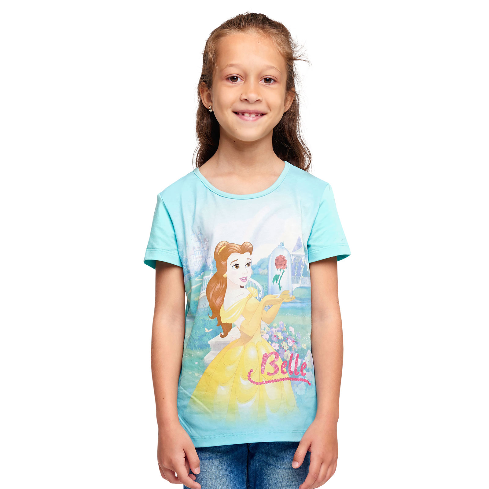 Belle en het Beest - Belle Kinder T-shirt Turkoois
